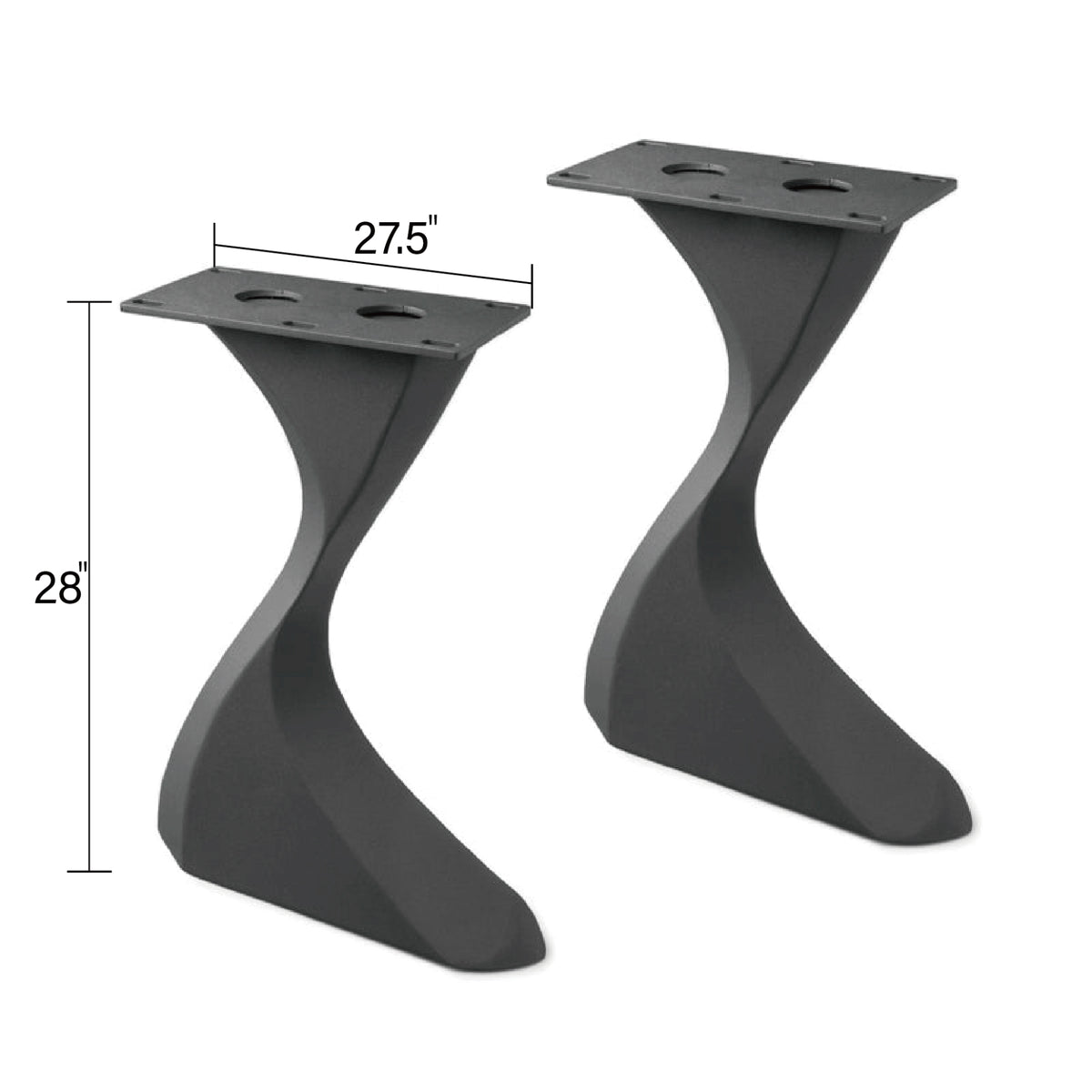 Black Z-Shape Carbon Steel Table Leg Frame(2pcs/CTN)