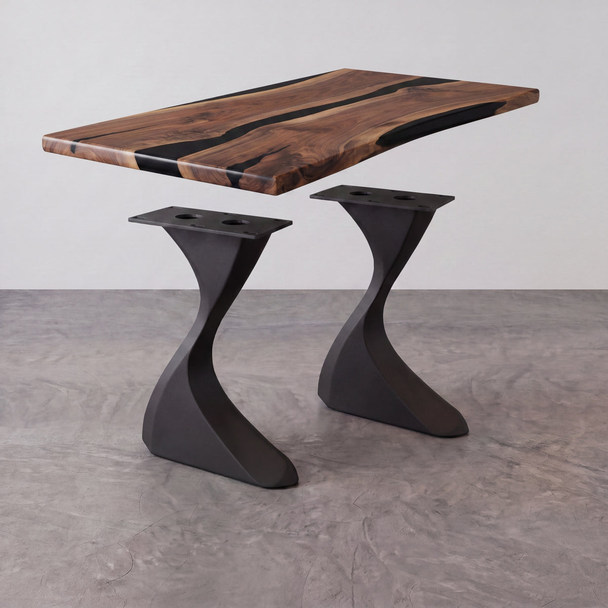 Black Z-Shape Carbon Steel Table Leg Frame(2pcs/CTN)