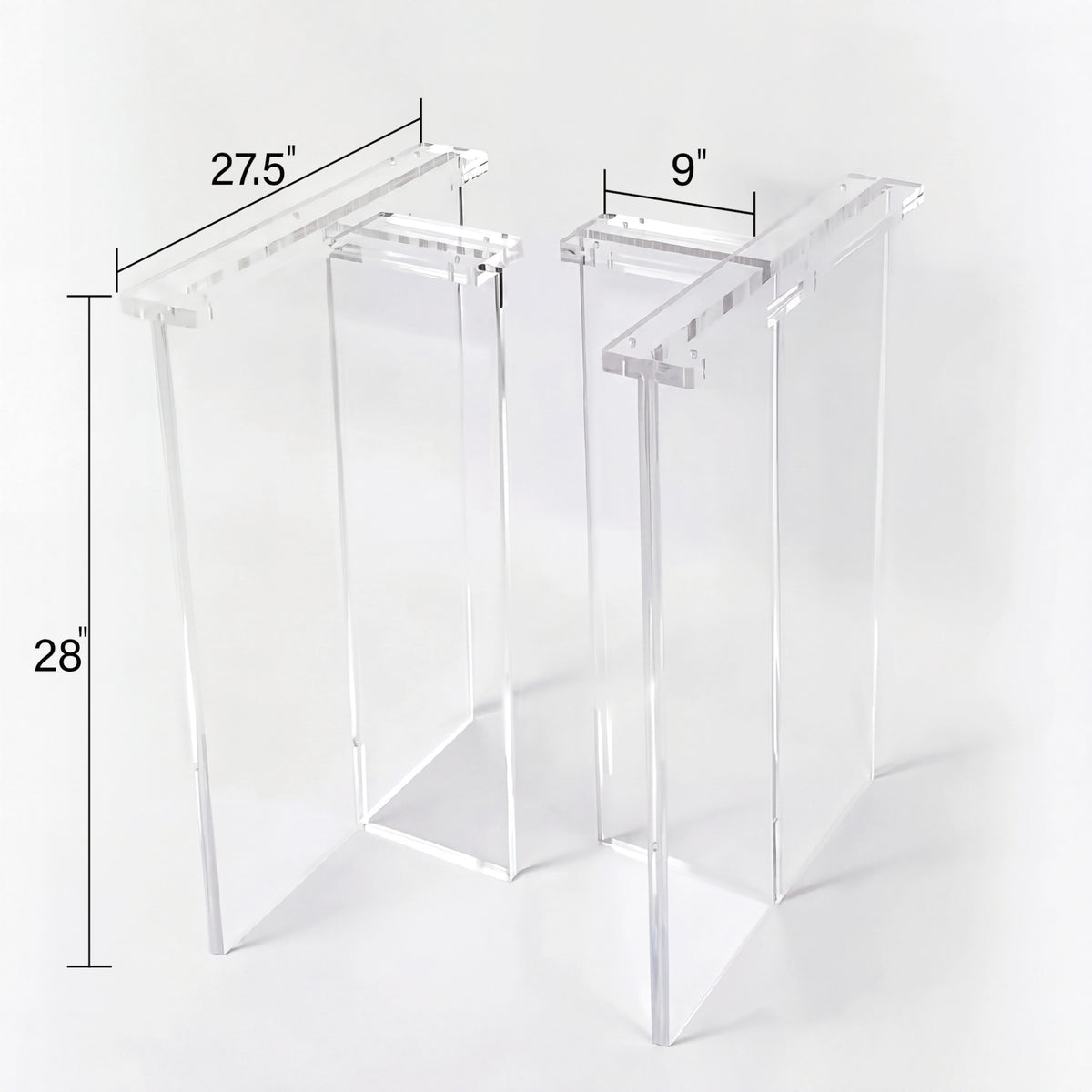 Clear T-Shape Acrylic Table Legs(2pcs/CTN)