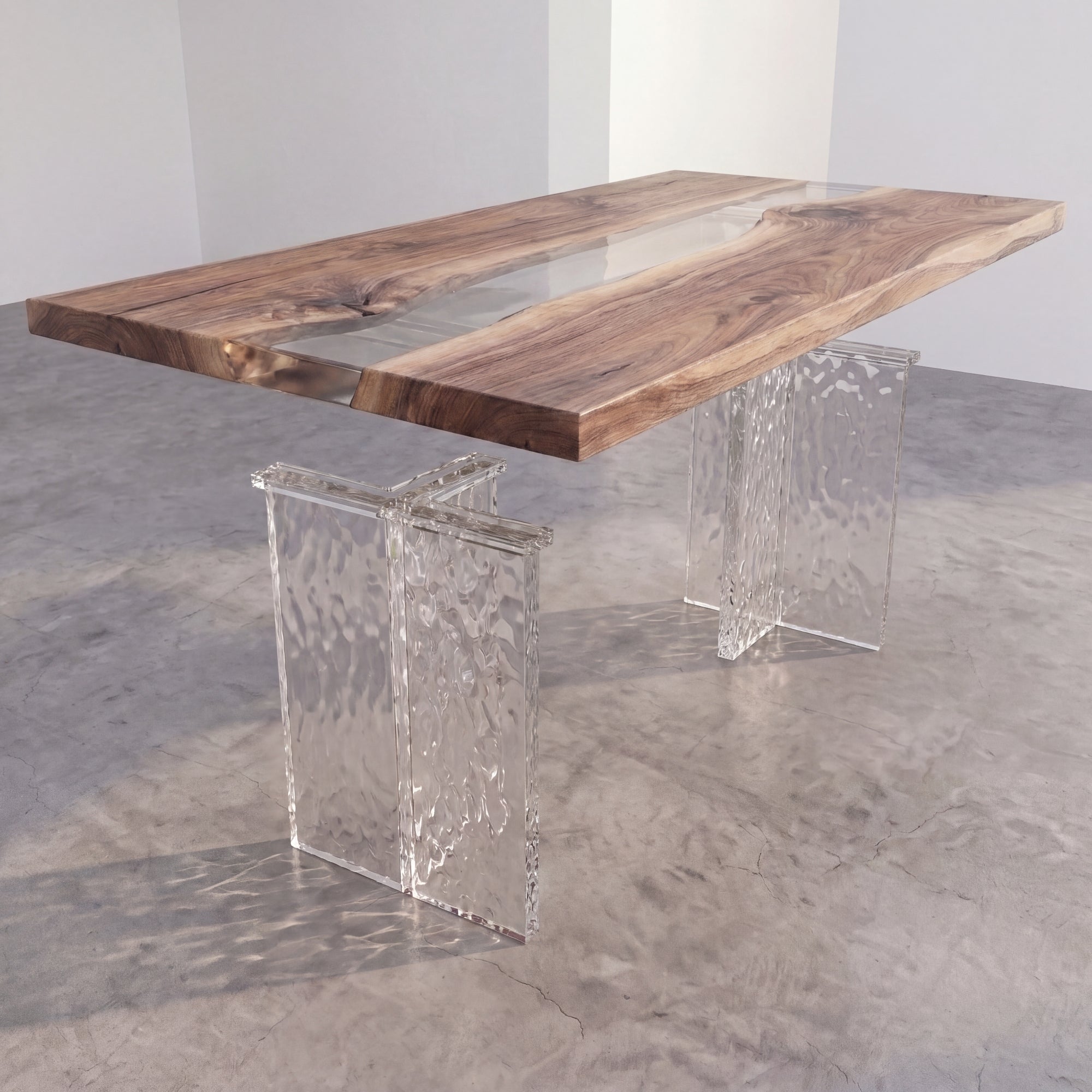 Clear T-Shaped Ice Crystal Acrylic Table Legs(3pcs/CTN)