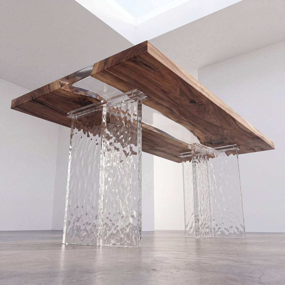 Clear T-Shaped Ice Crystal Acrylic Table Legs(3pcs/CTN)
