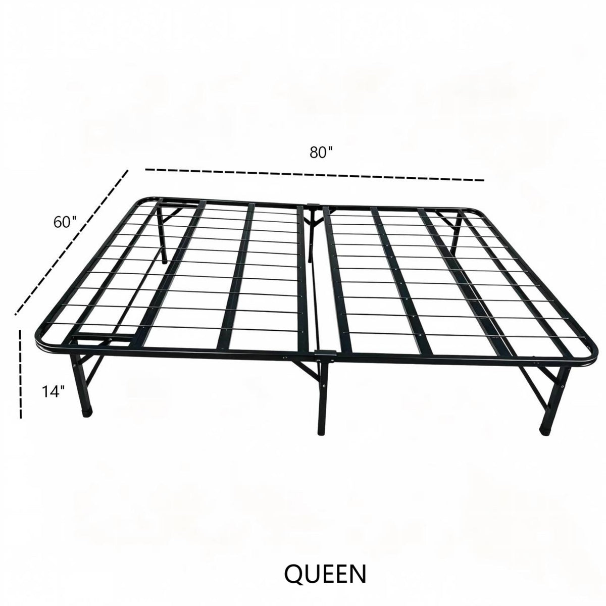 BD002-TWIN-FULL-QUEEN-Foldable Metal Bed Frame