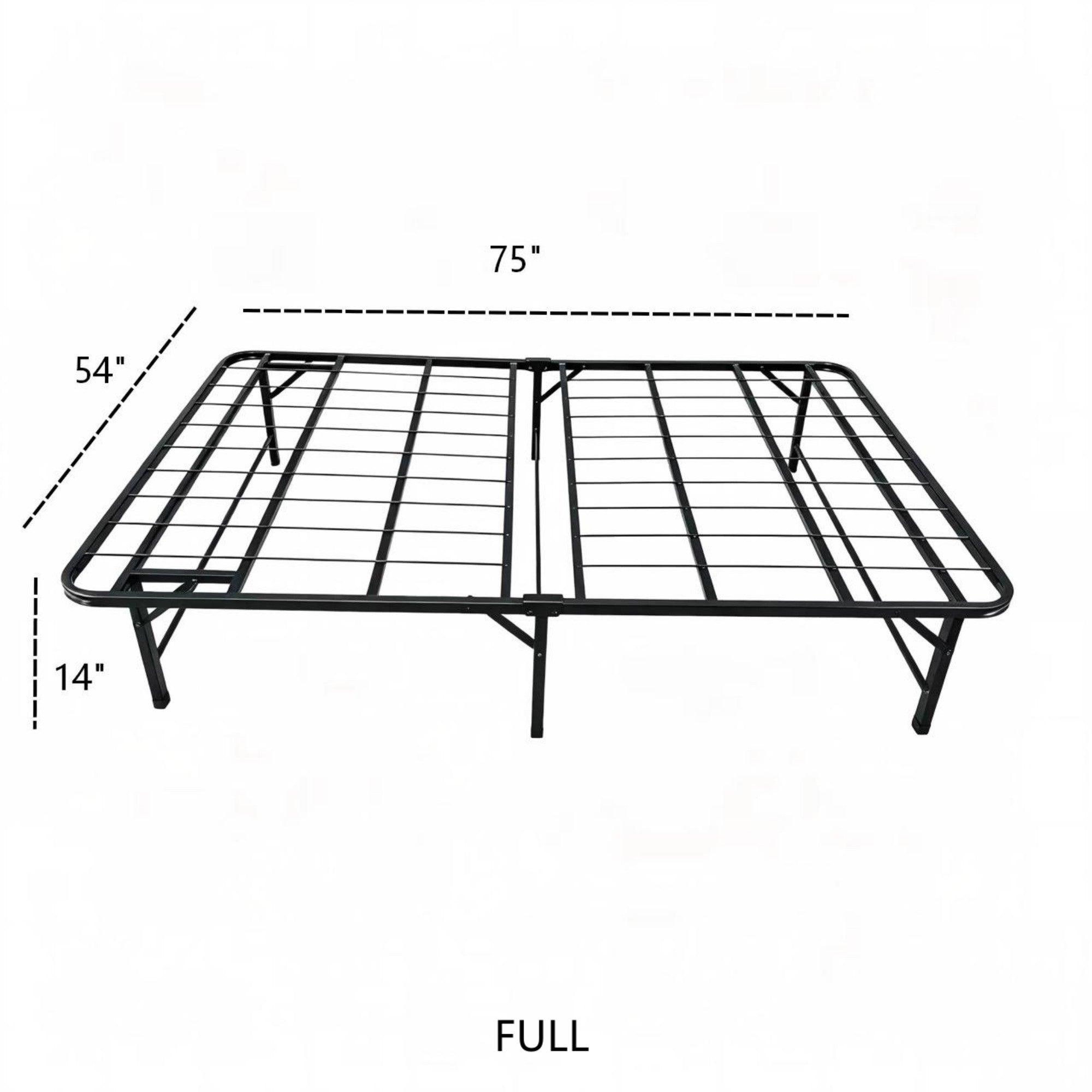 BD002-TWIN-FULL-QUEEN-Foldable Metal Bed Frame