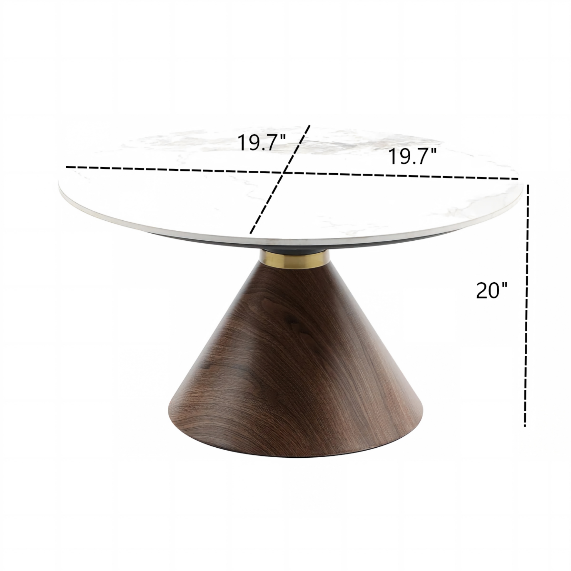 ET001-Modern Round Sintered Stone Side Table