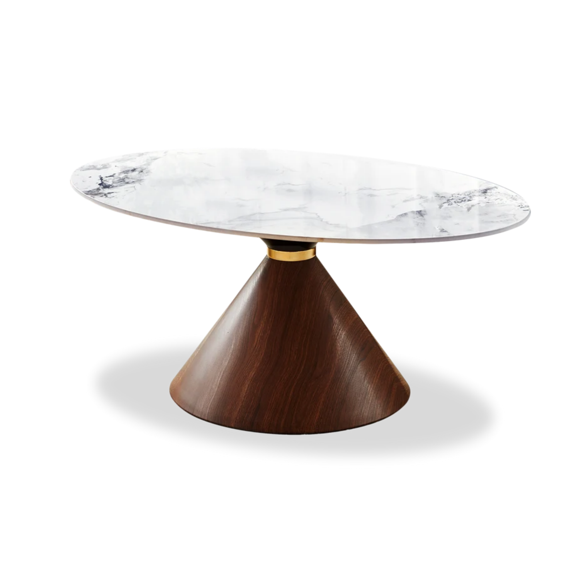 CT004 Modern Oval Sintered Stone Coffee Table