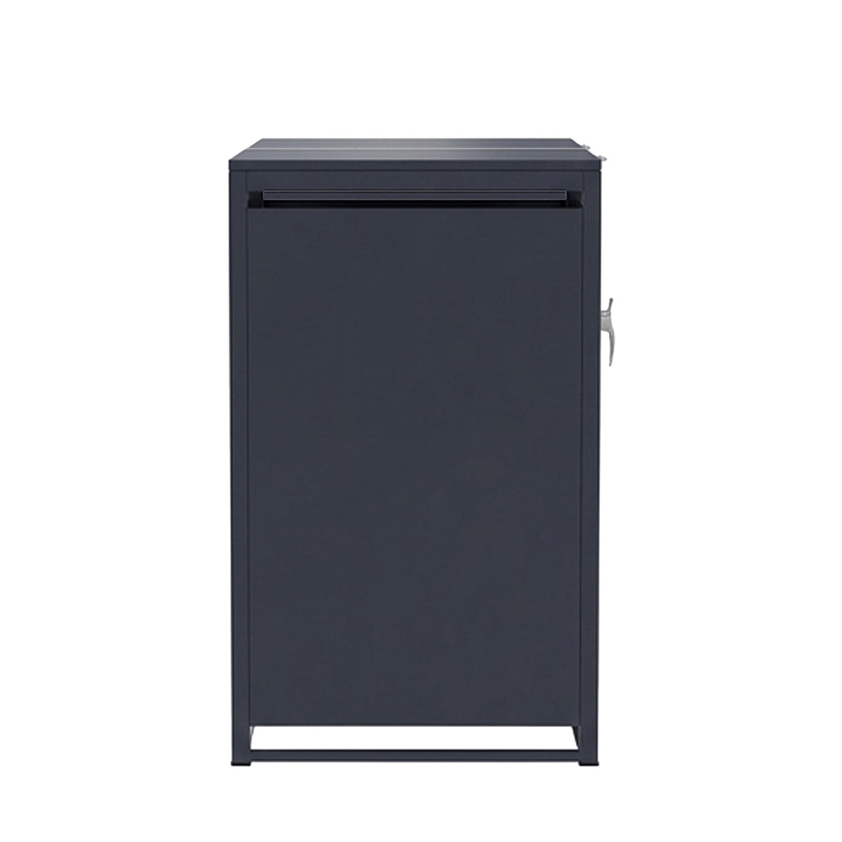96 GALLON DOUBLE-DOOR STEEL TRASH CAN ENCLOSURE WITH NATURE WOOD GRAIN FRONT DOOR