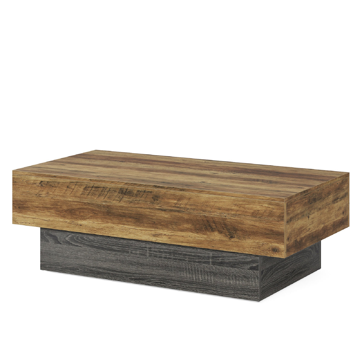 Farmhouse Coffee Table with Statement Pedestal Base