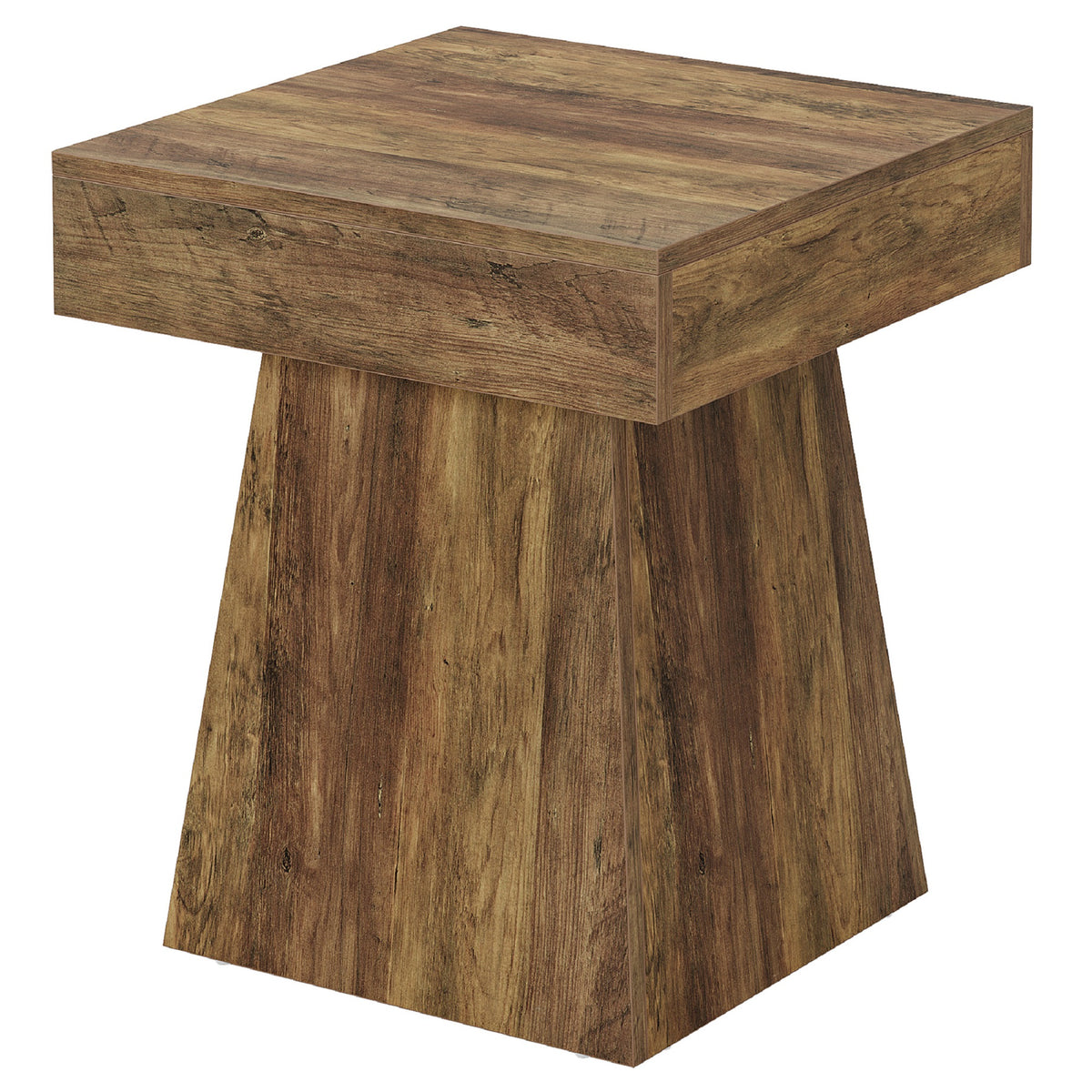Modern Square Side Table with Broad Base