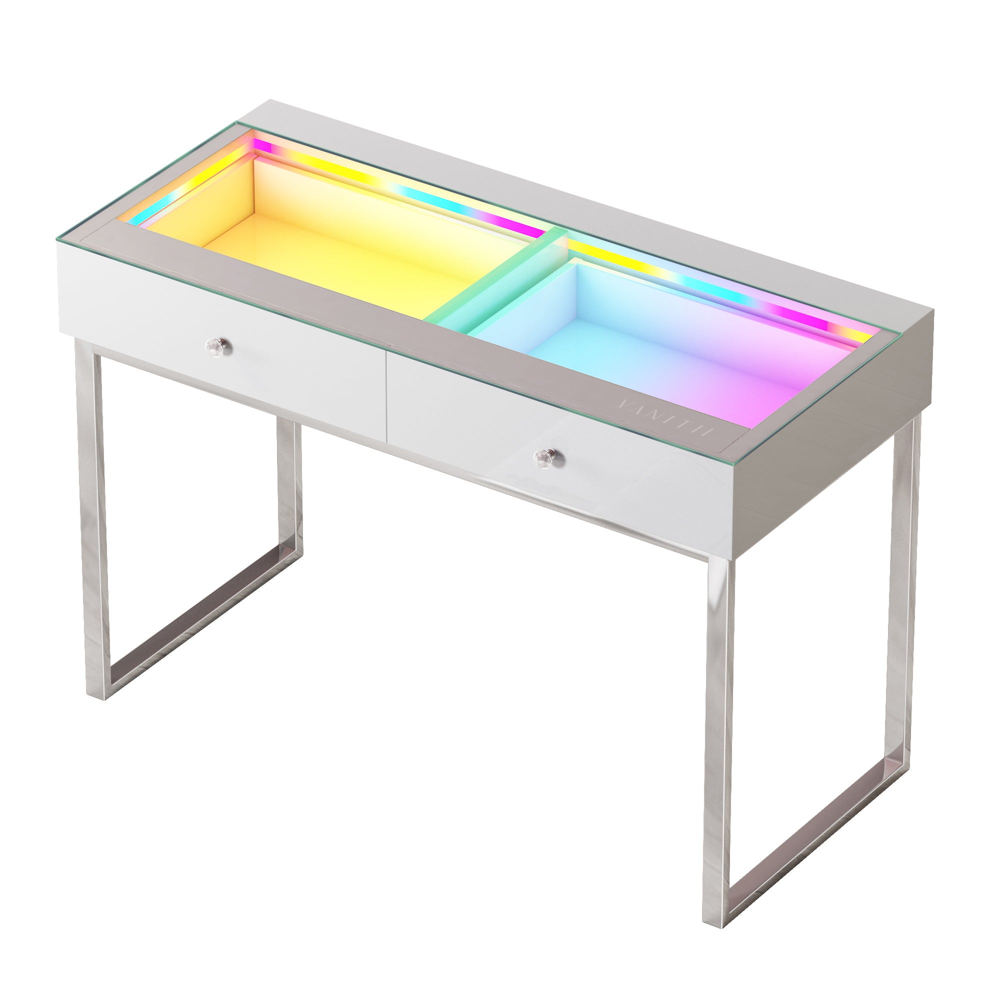 VANITII Alice RGB Vanity Desk Pro - 2 Storage Drawers