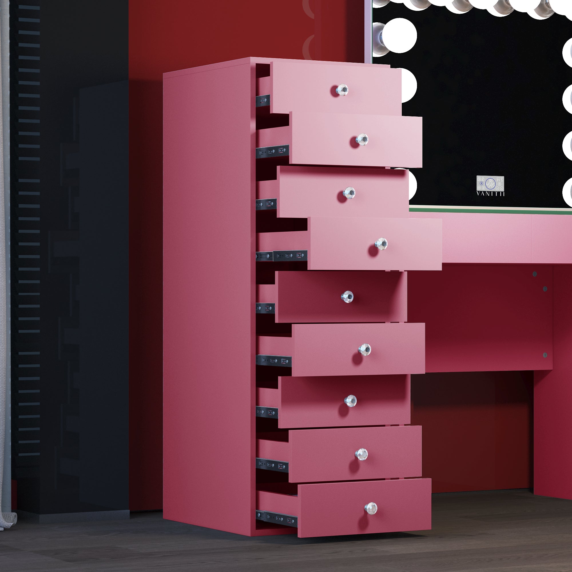 VANITII 9-Drawer Makeup Vanity Storage Unit