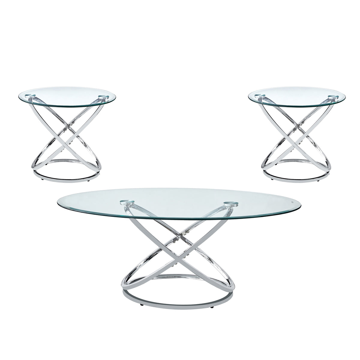 Glass Coffee Table and End Table Set of 3