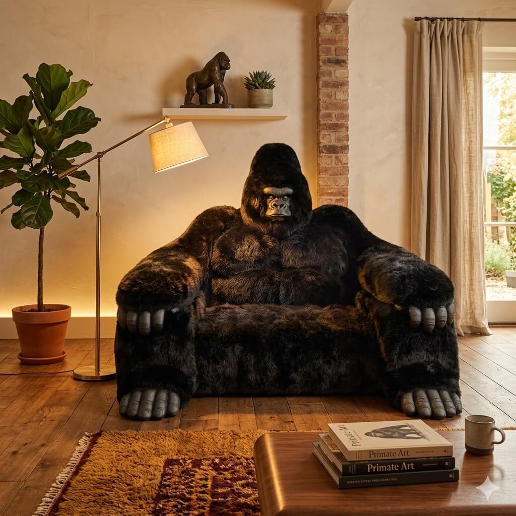Oversized gorilla sofa for modern living room
