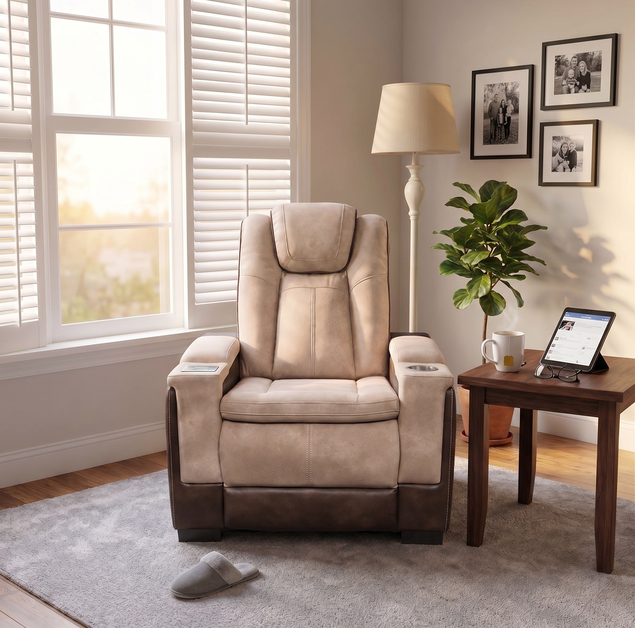 Charlie Brown Power Recliner Chair