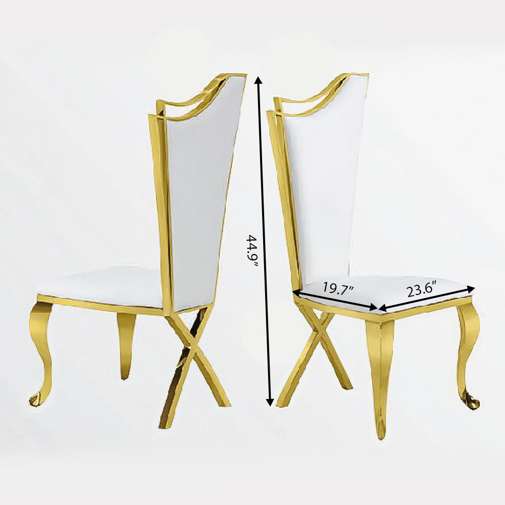 Stainless Steel Dining Chair with PU Material