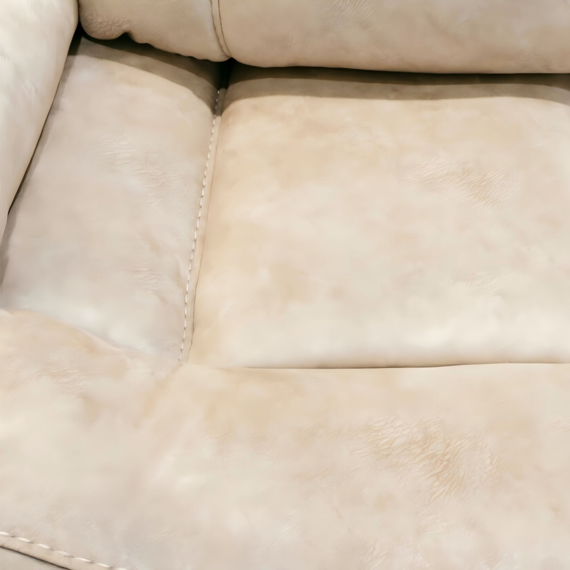 Cream Fabric Recliner Chair, Oversized Comfortable Reclining Sofa with Nailhead Trim for Living Room. 3PP
