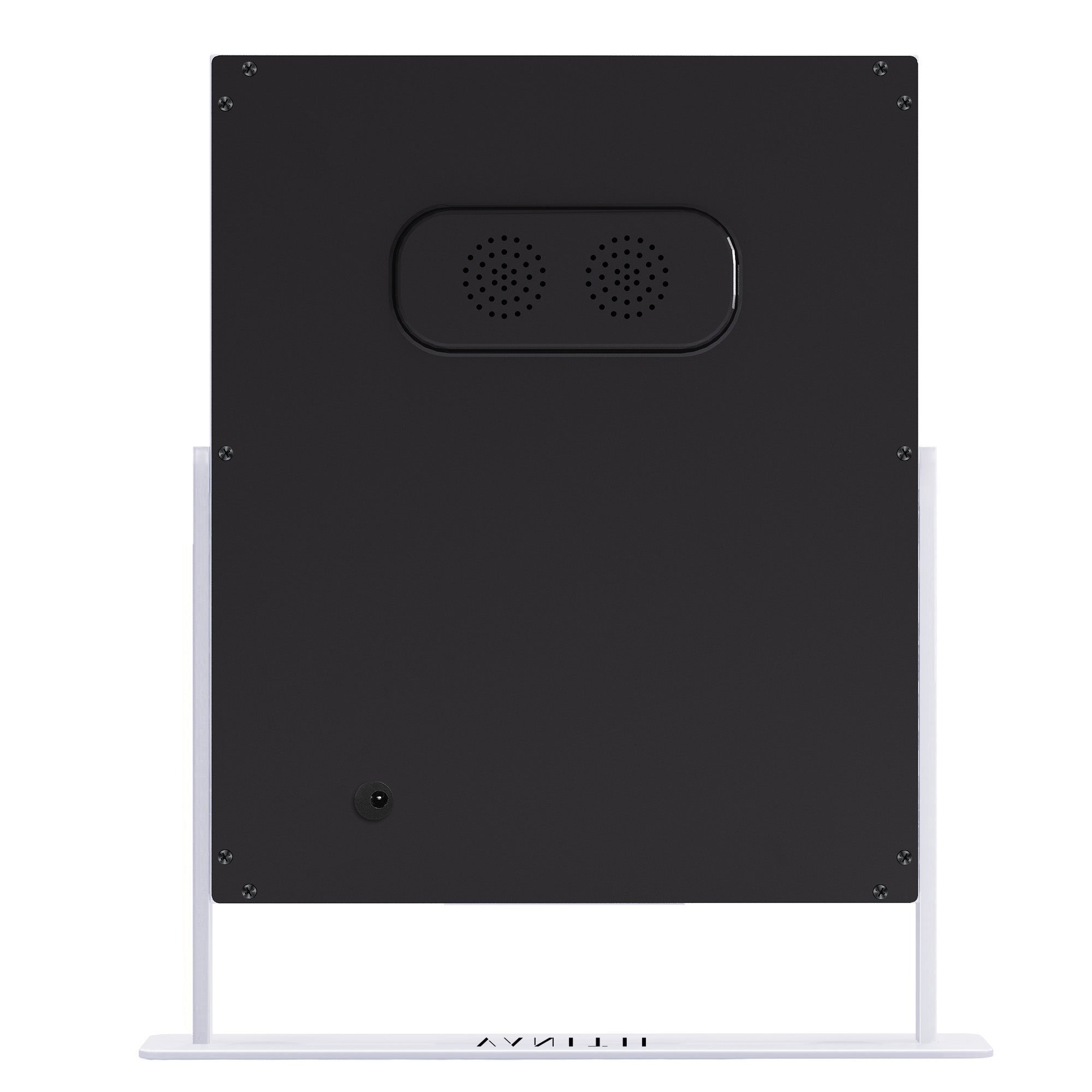 Back of VANITII Fenair vanity mirror with Bluetooth speaker and wireless charging