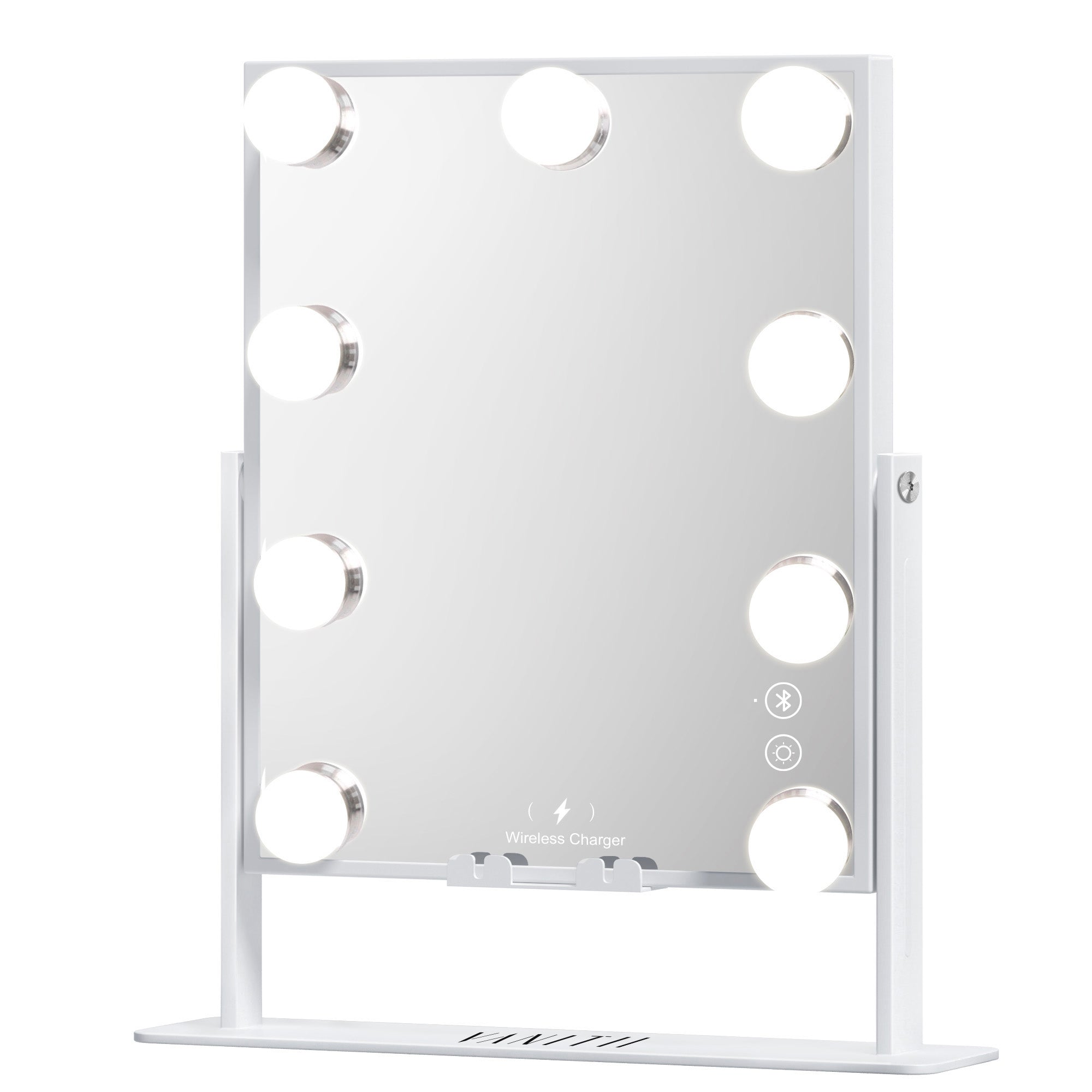 Fenair Hollywood Glow Vanity Mirror with 9 LED bulbs and wireless charging feature