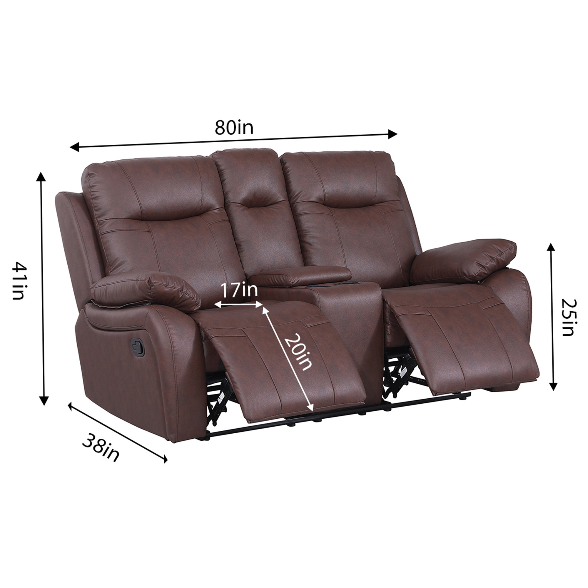 Evian Manual Recliner Loveseat