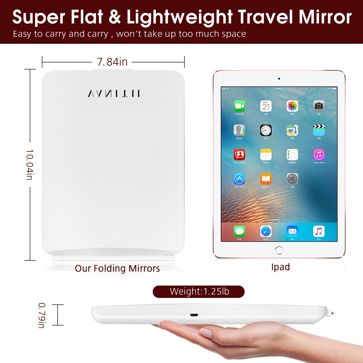 VANITII iPad LED Makeup Mirror