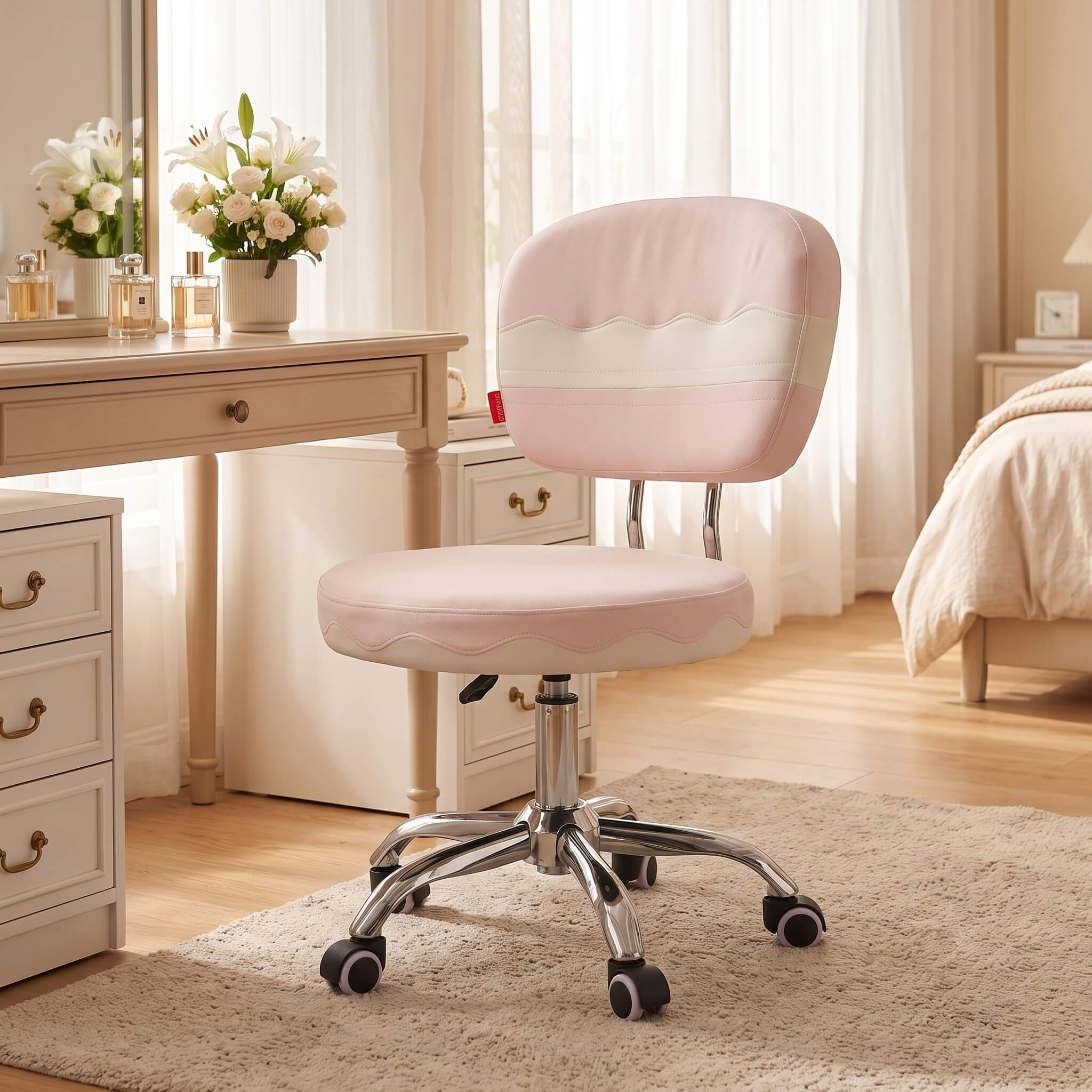 VANITII Cake 360-degree Seat Swivel Vanity Chair