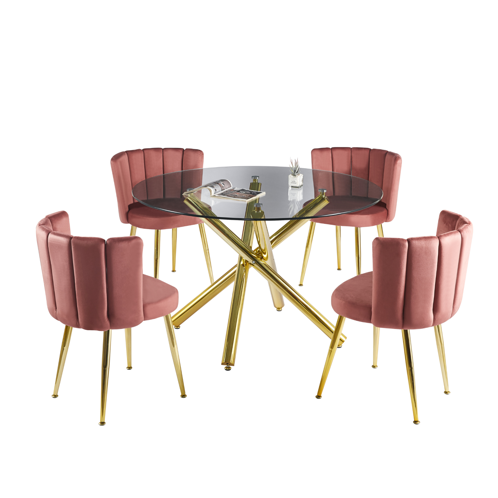 Round Glass Tabletop Dining Table
