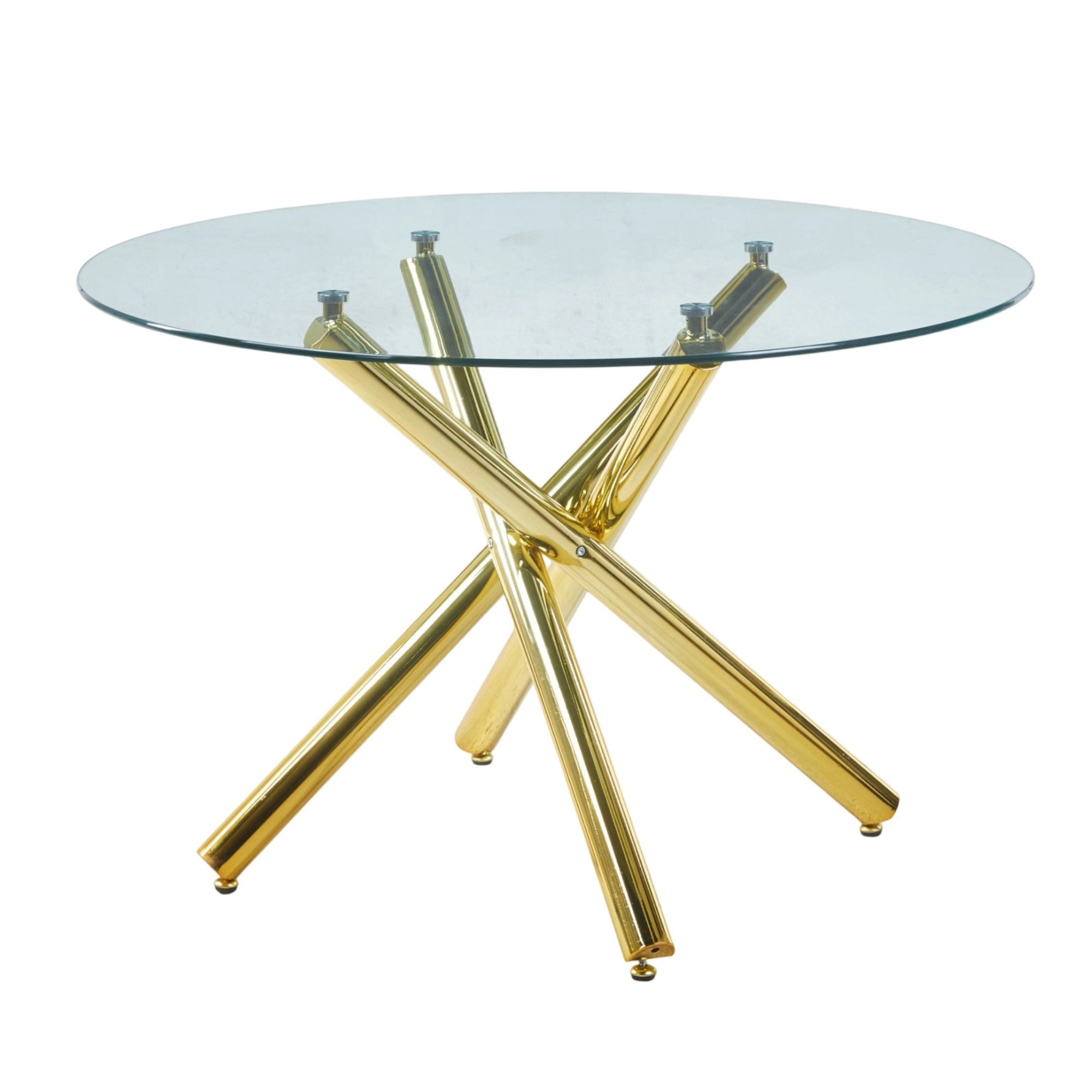 Round Glass Tabletop Dining Table