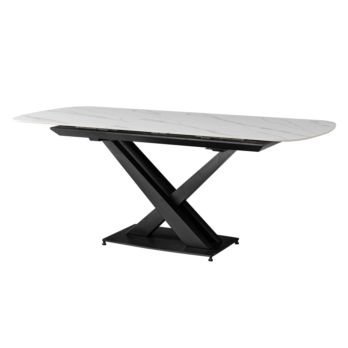 extendable dining table with sintered stone top