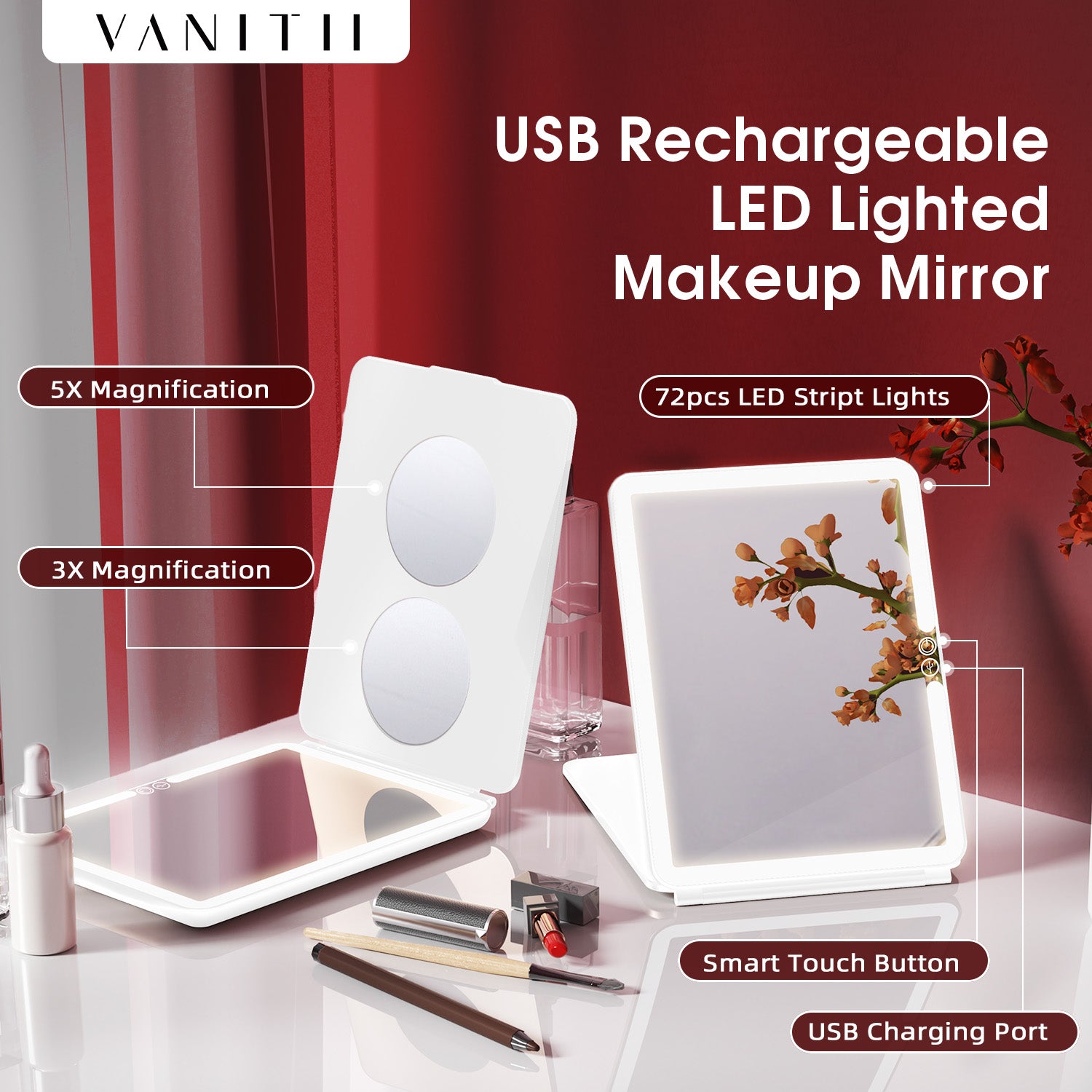 VANITII iPad LED Makeup Mirror