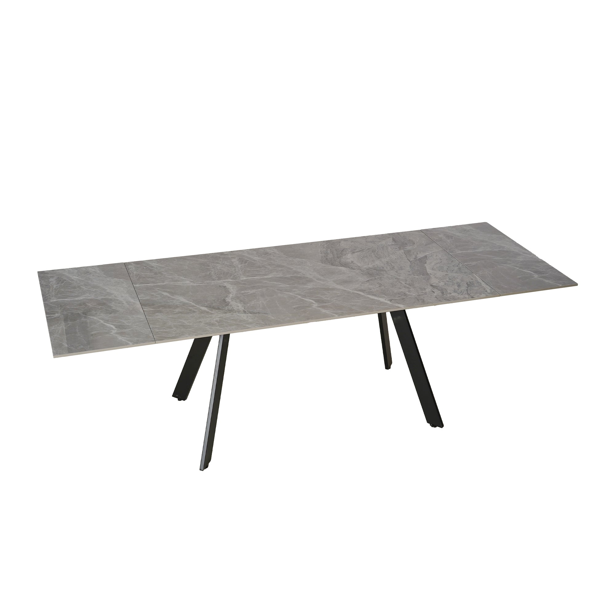 63″-95″ Extendable Sintered Stone Dining Table with Rectangular Top