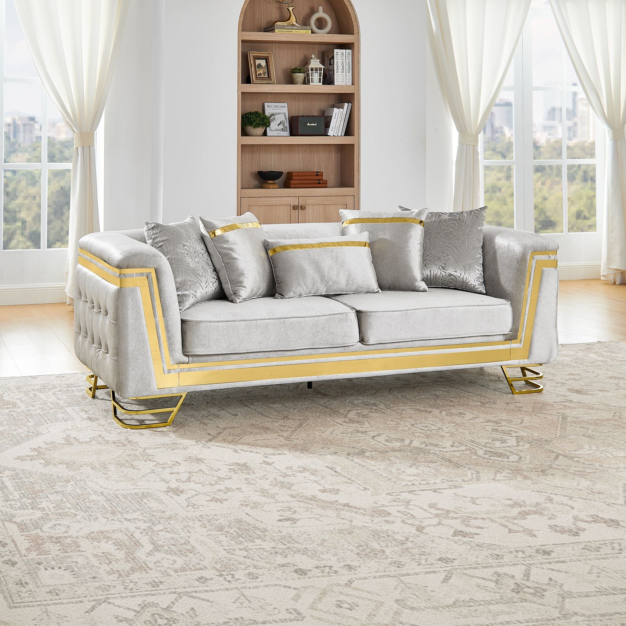 Chestfield Sofa Set in Beige