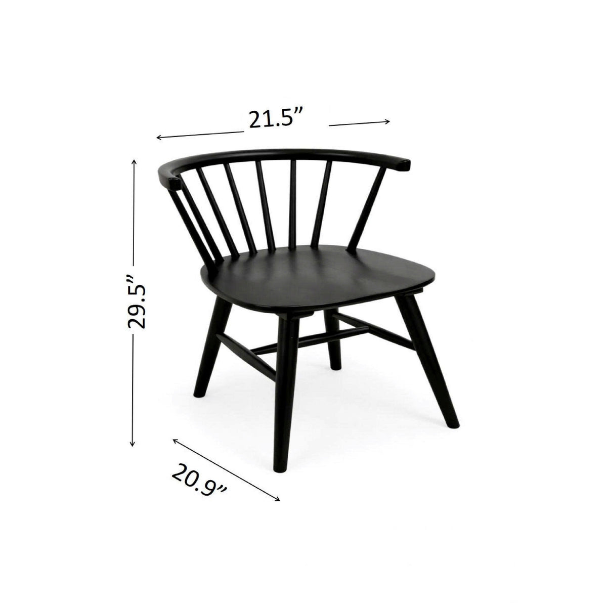 SIDE CHAIR (BLACK)-2pcs/CTN