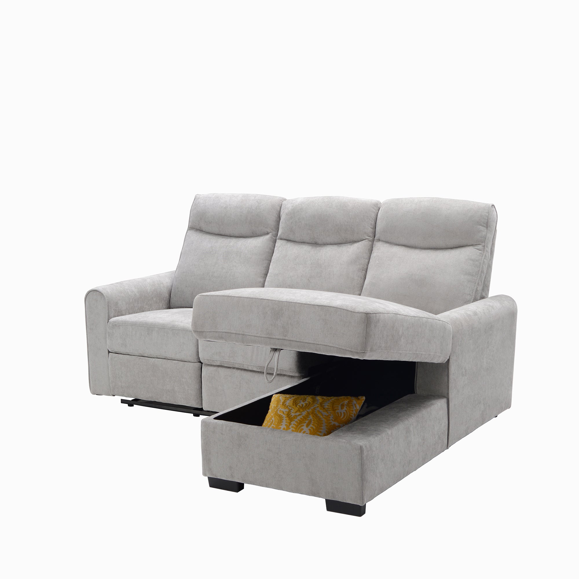 L-Shape recliner with storage