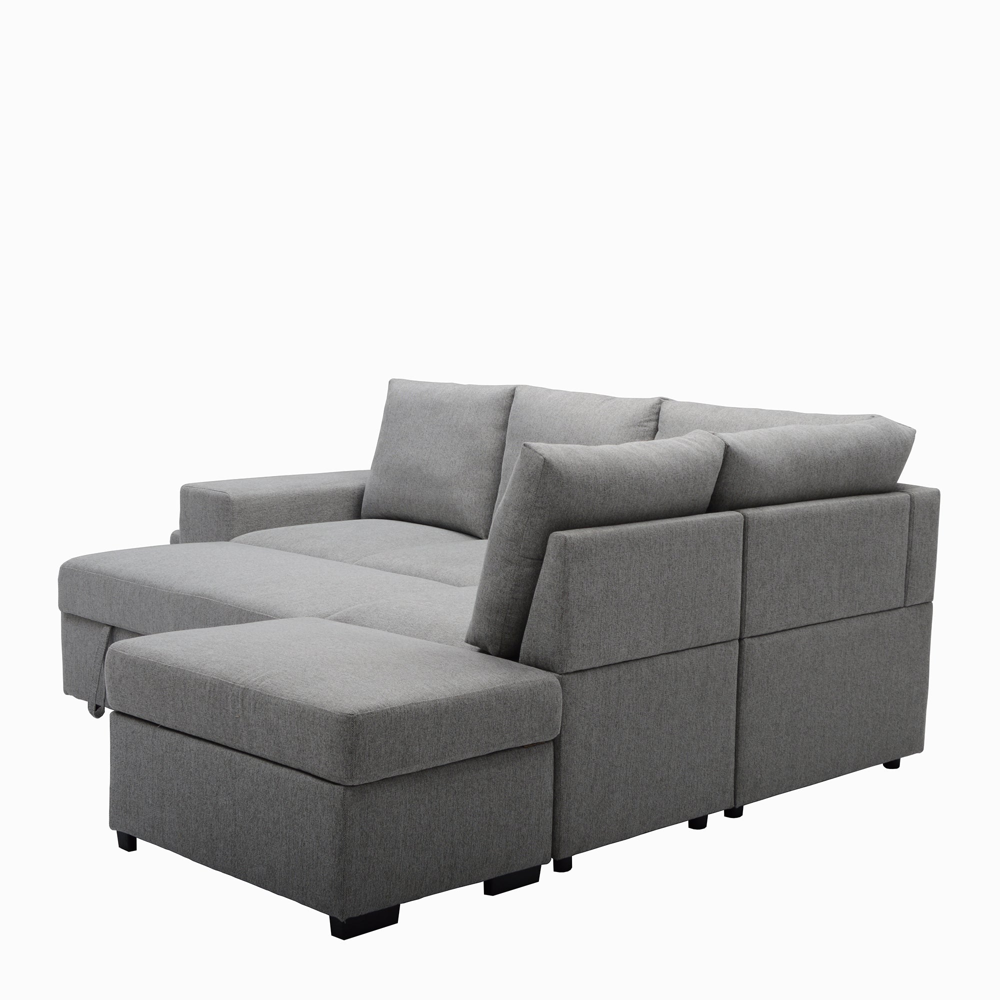 L-Shape sofa with storage and Pull-out bed