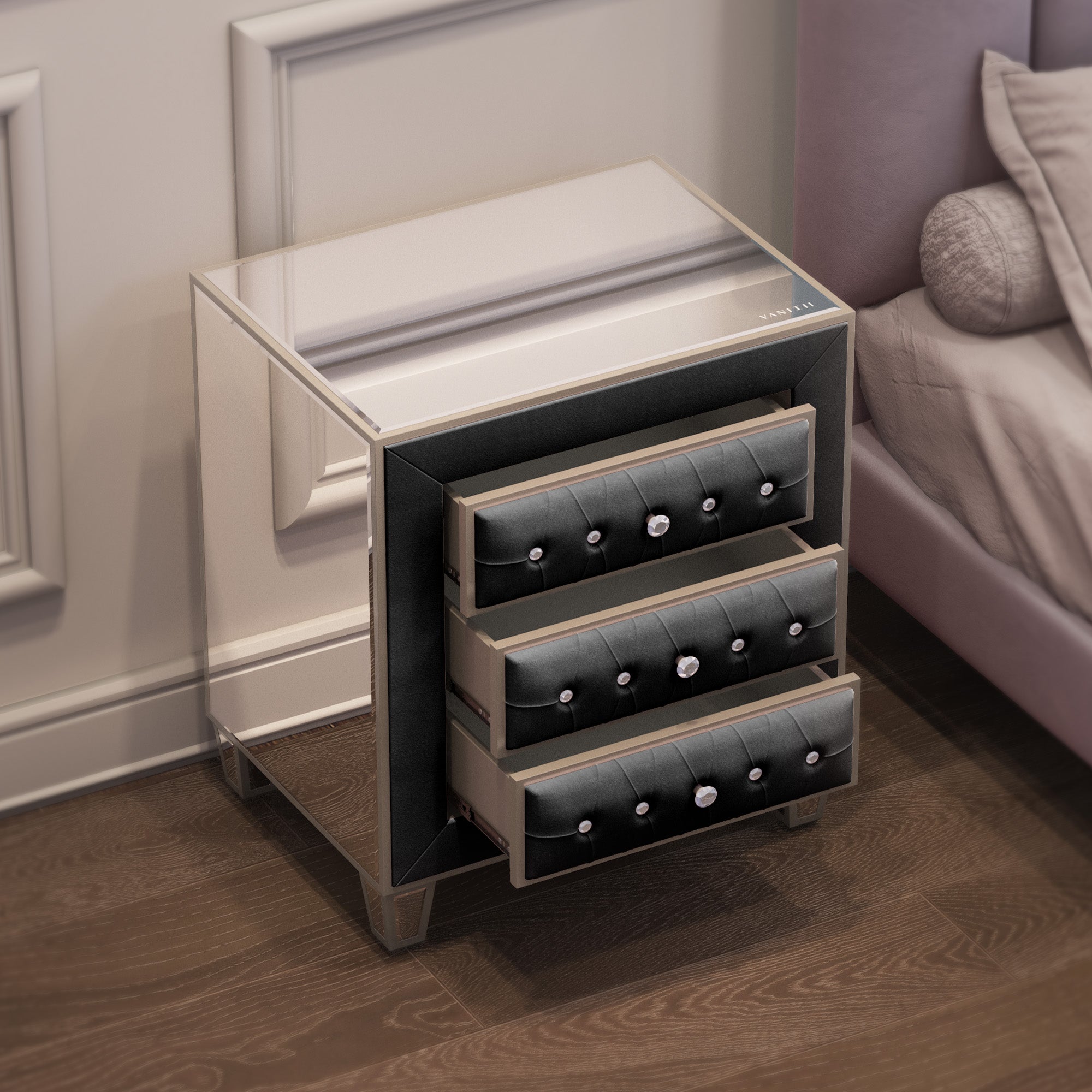 Velvet Bedside Table