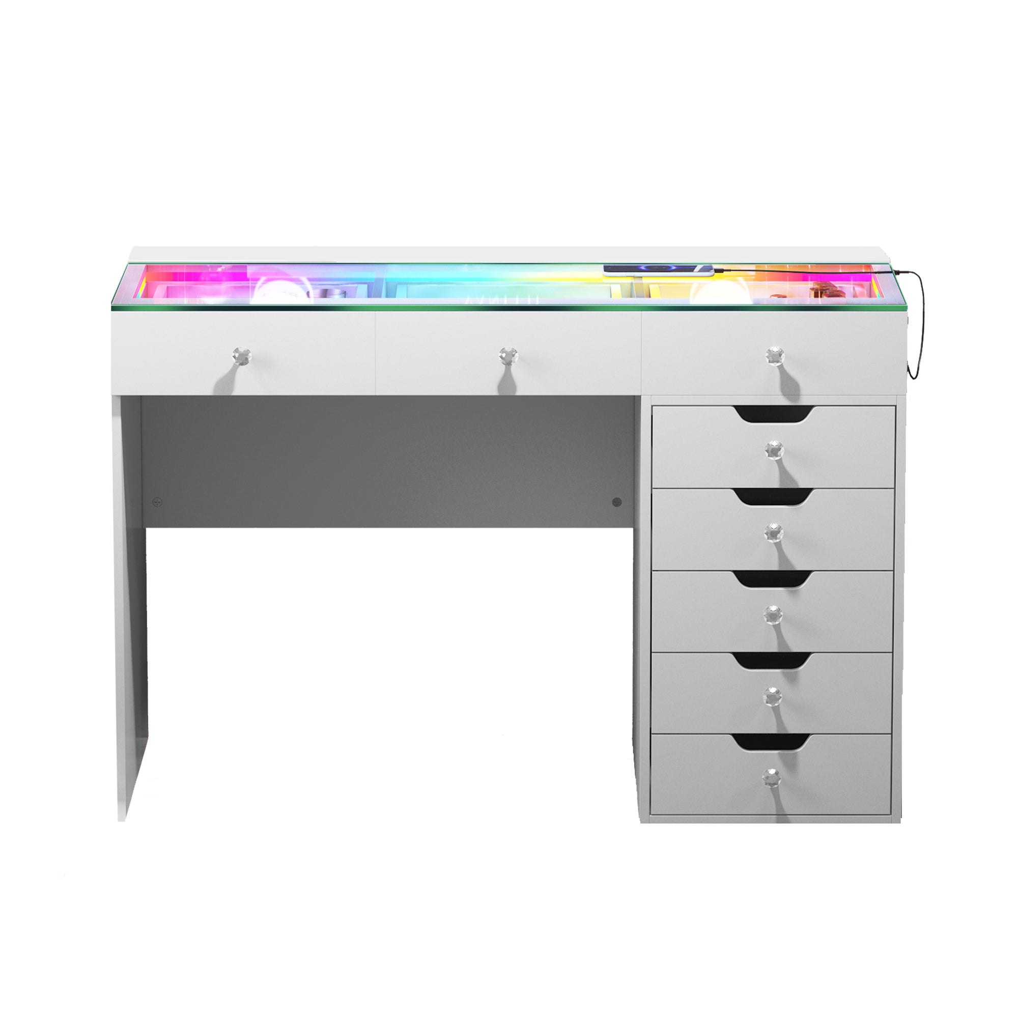 VANITII Diana Vanity Desk Pro- 8 Storage Drawers