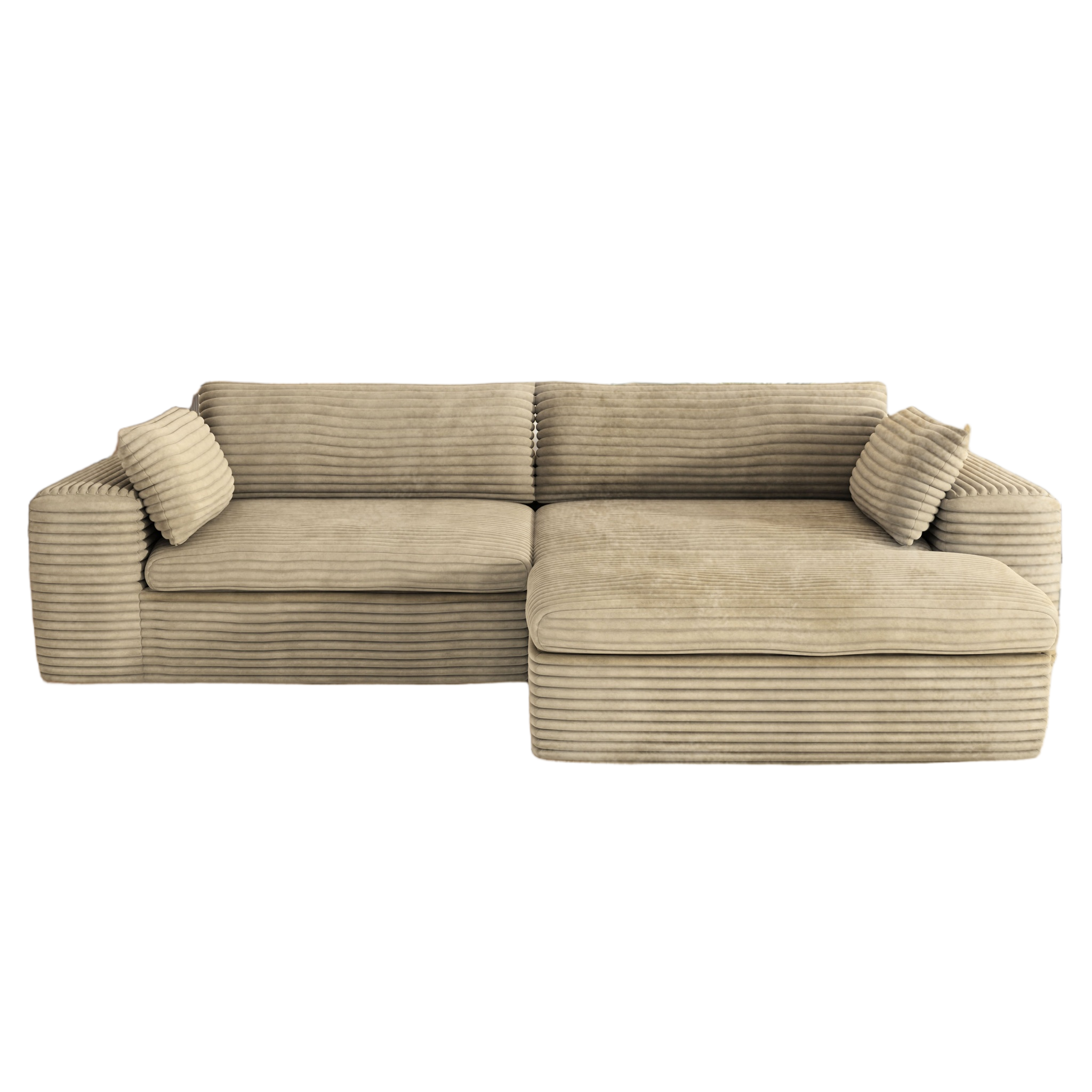 L shape Modular Sectional Sofa, Compressed Sectional Sofa, Compressed Sofa Couch Space-Efficient Design-Camel