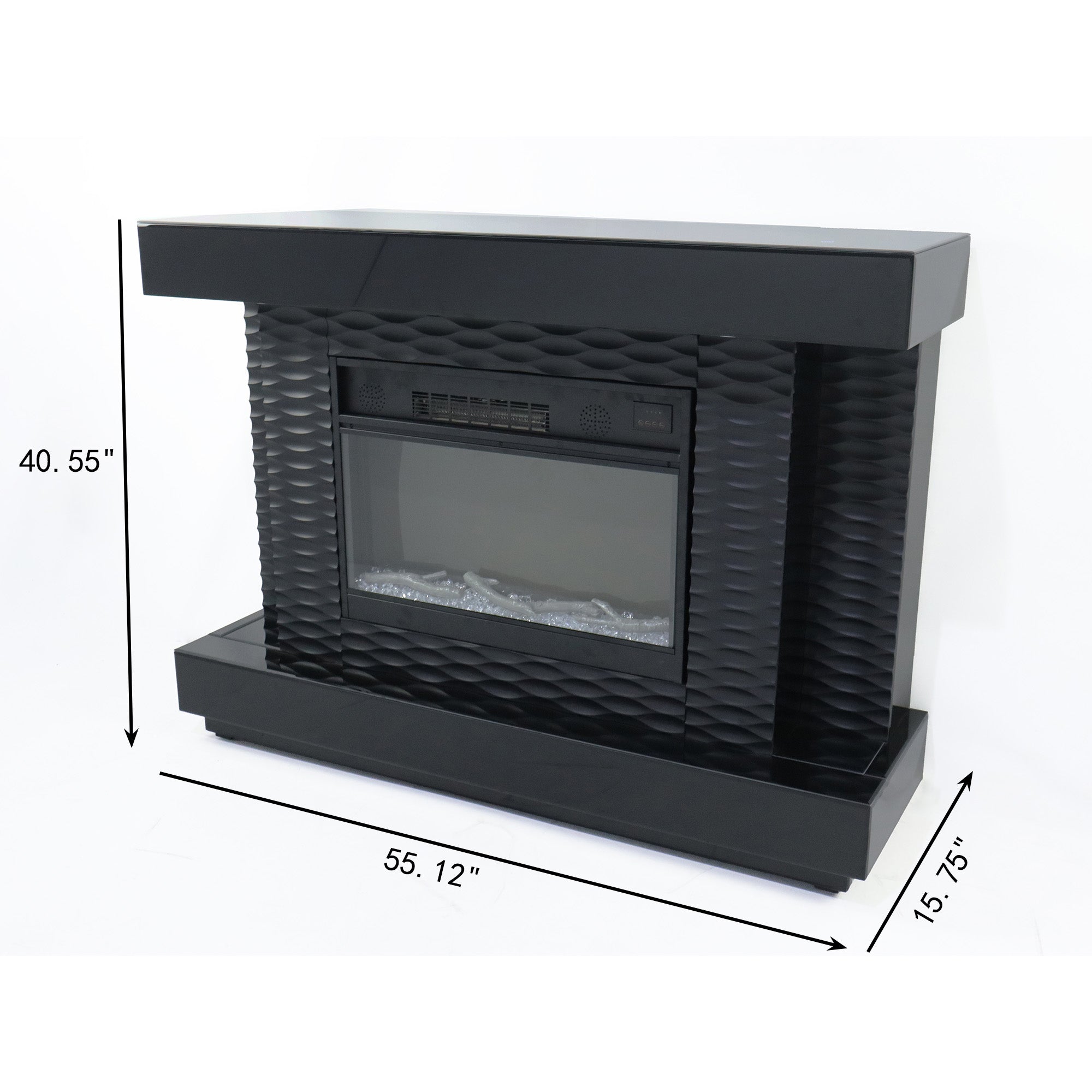 Fully Assembled 55" Multi-Flame Colors TV Stand with Fireplace