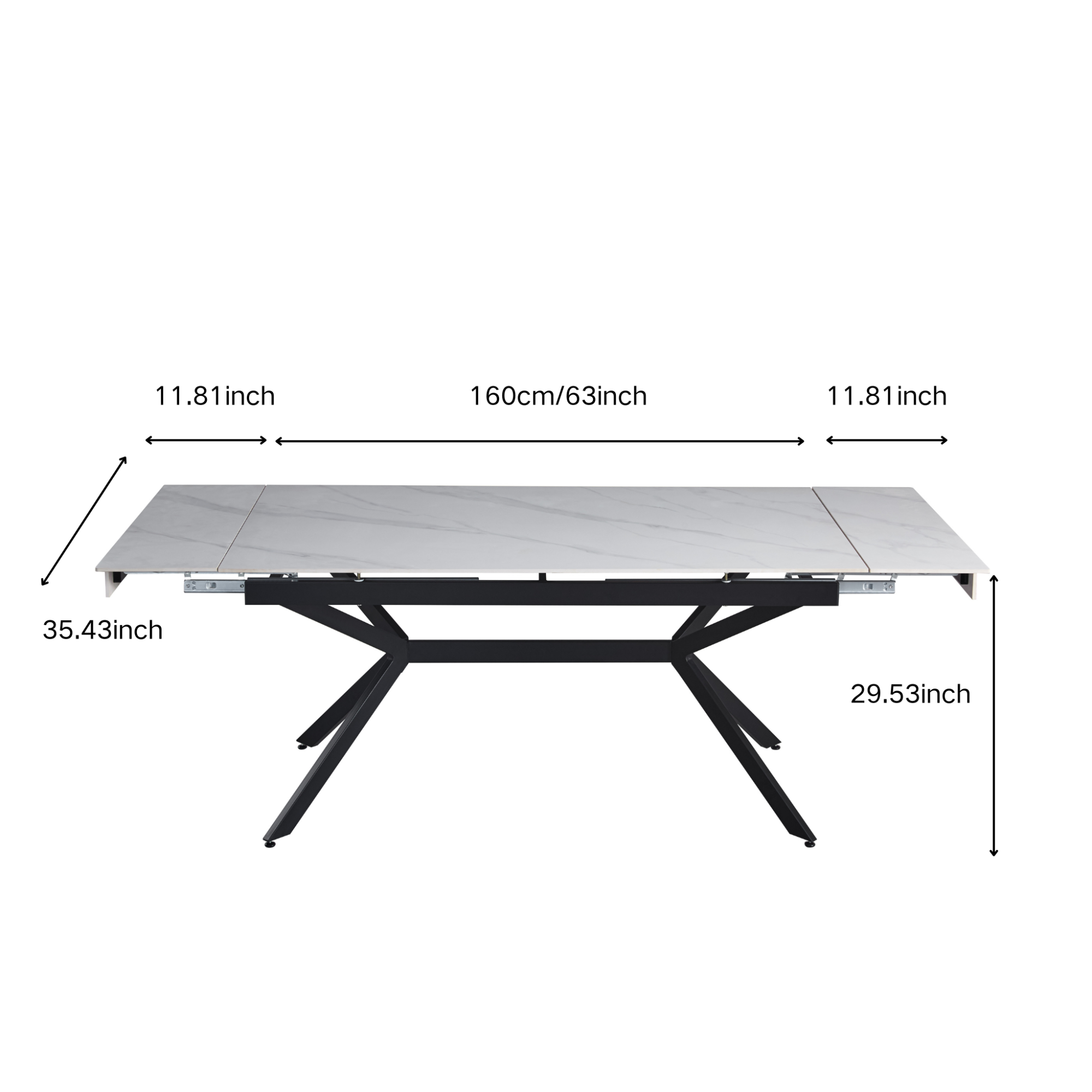 Big Size Extendable Dining Table for Family Gatherings