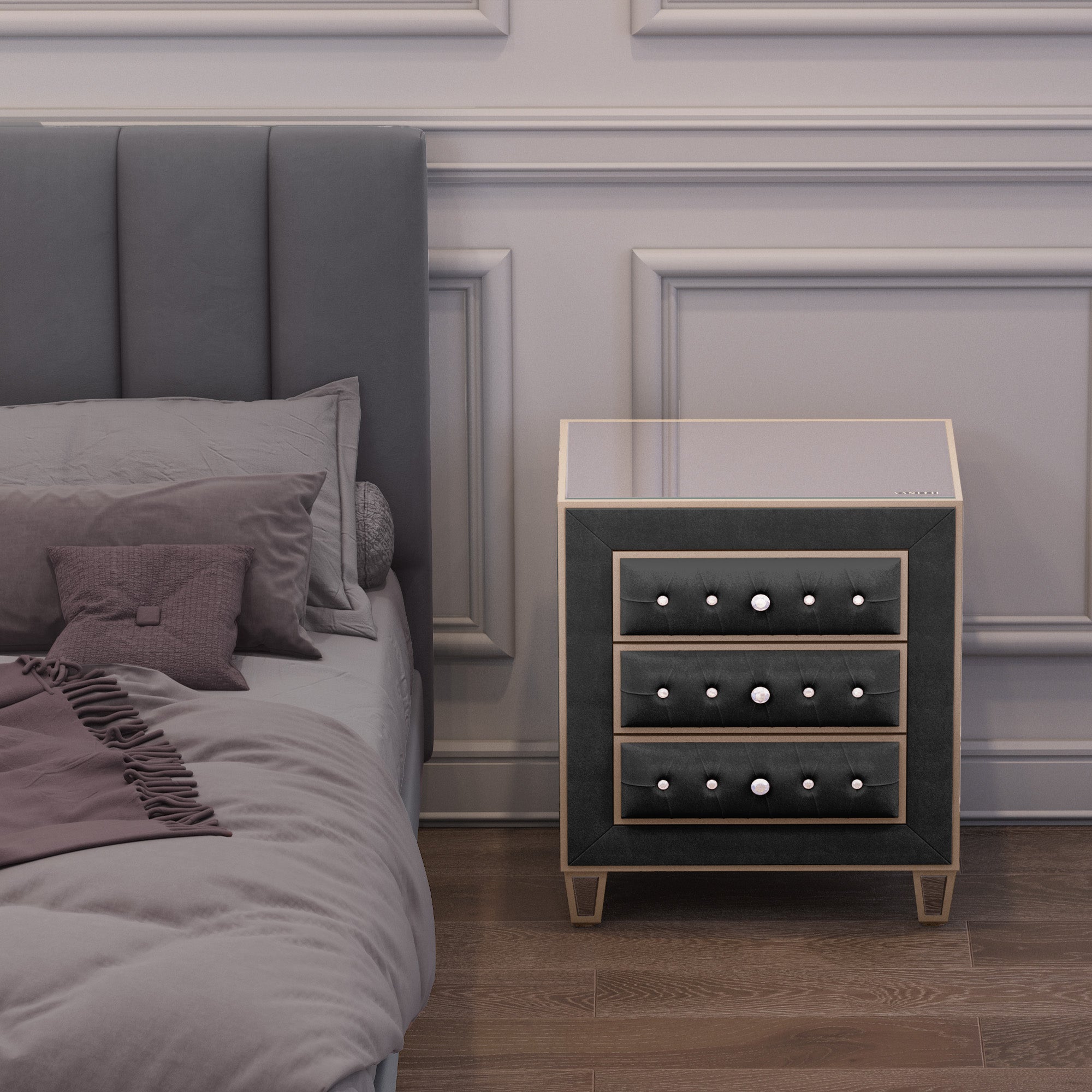 Velvet Bedside Table