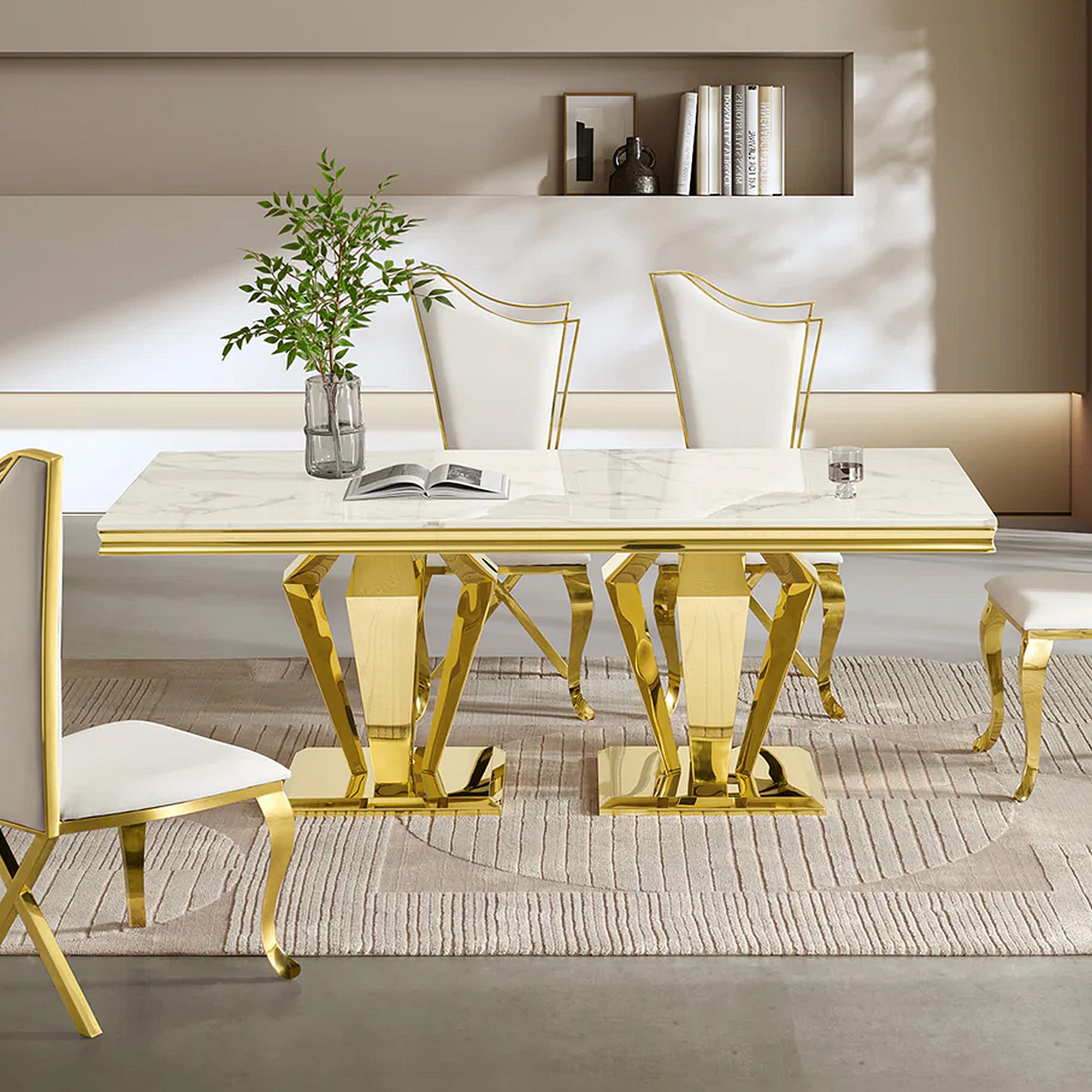 Modern Stainless Steel Dining Table