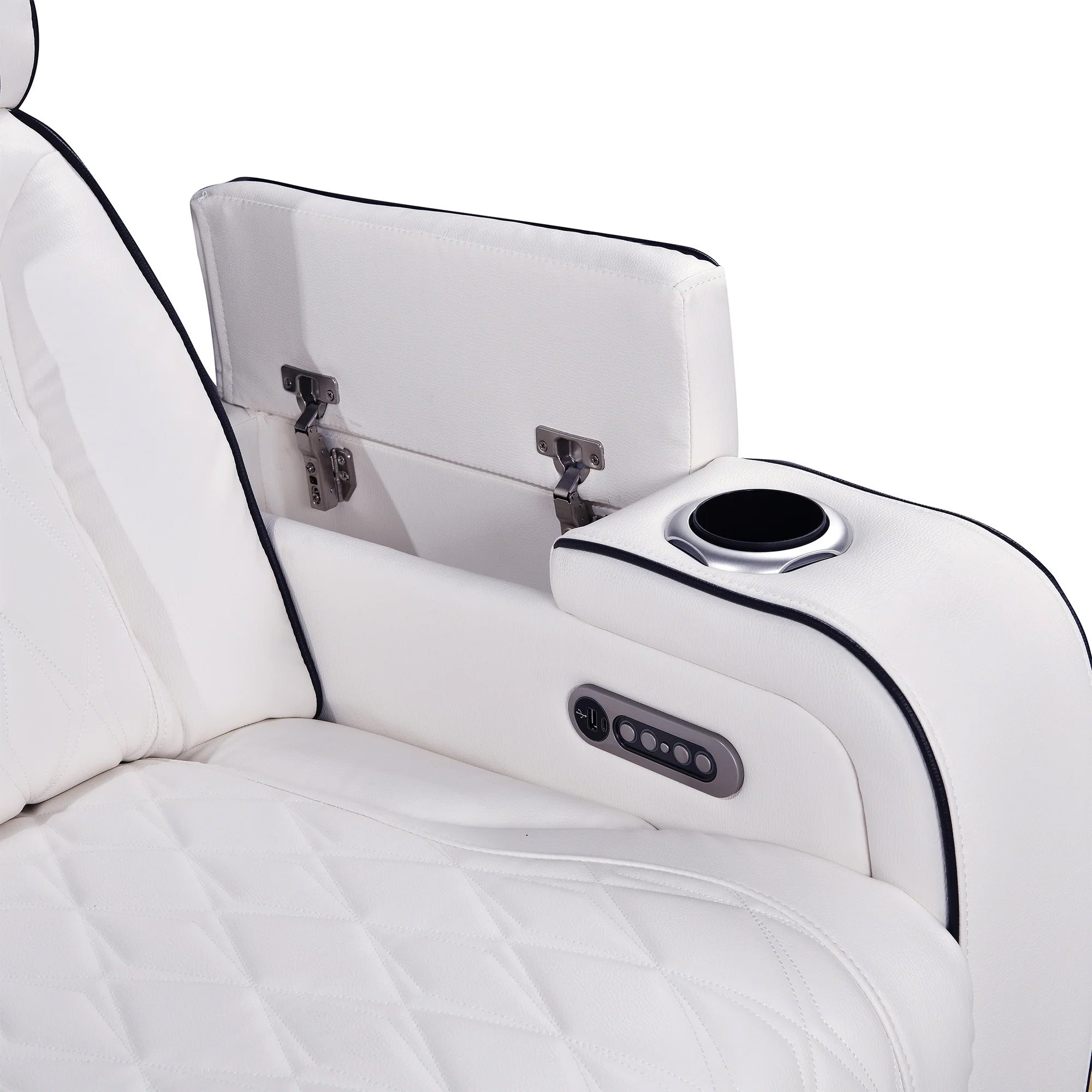 Jessie White Power Recliner 2-seater Loveseat