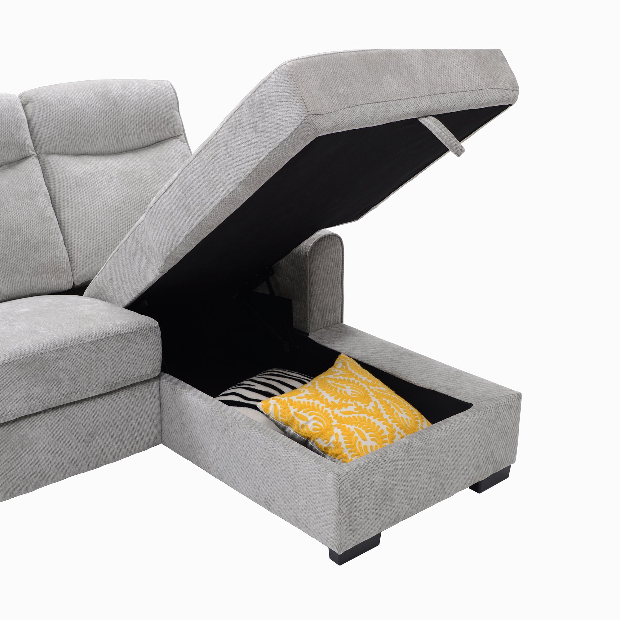 L-Shape recliner with storage