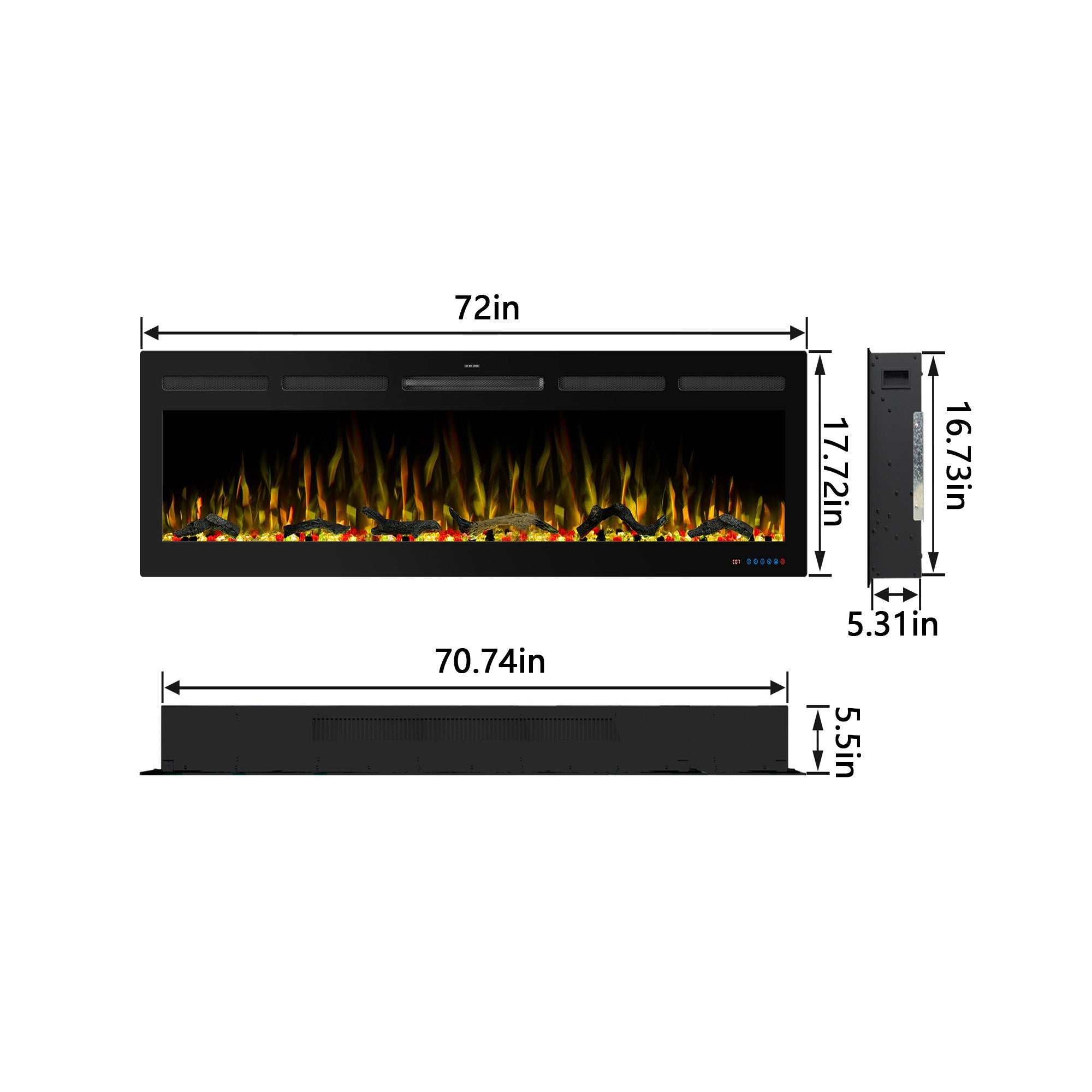 Electric Fireplace EF72R PRO