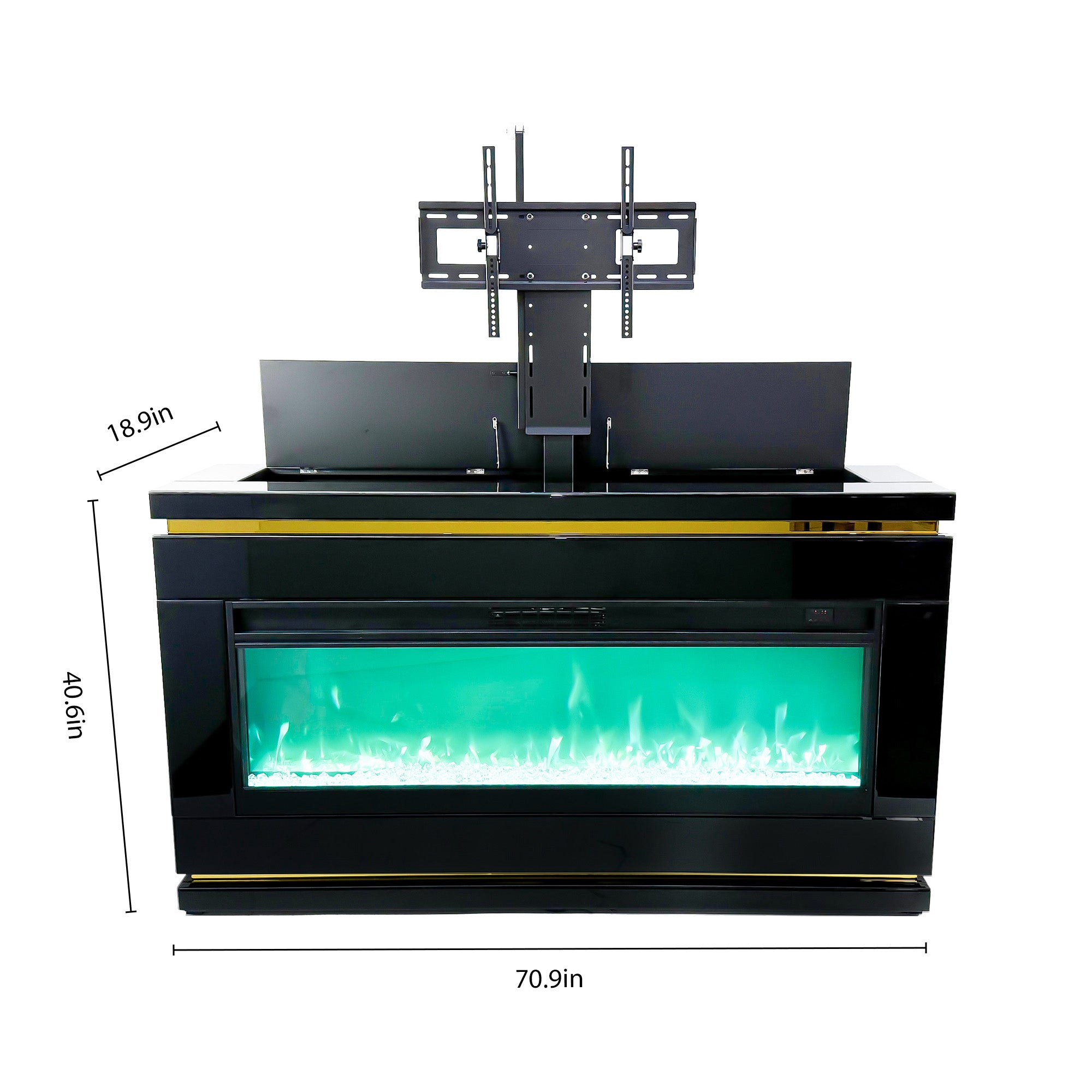 VANITII Modern Electric Fireplace TV Stand