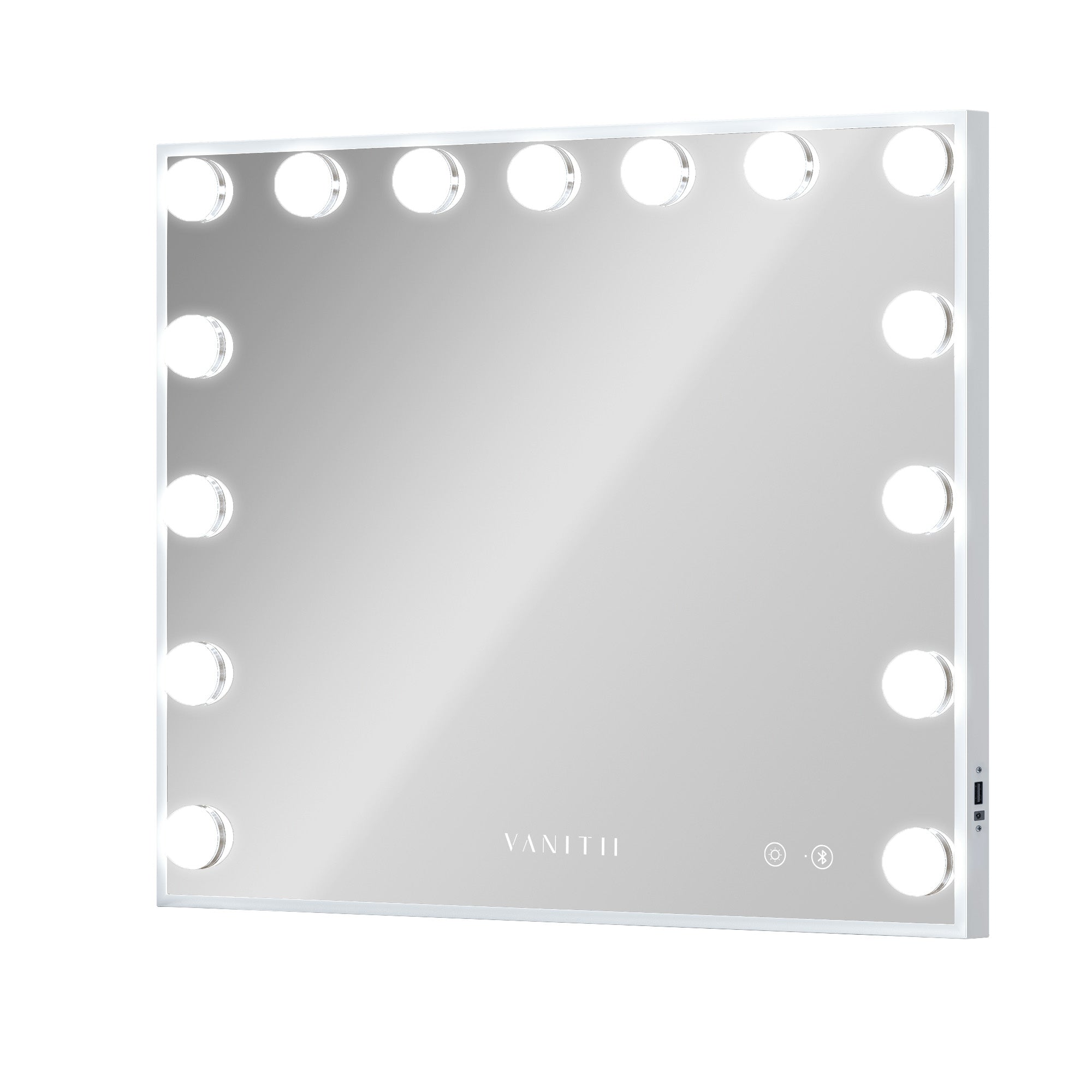 VANITII Mary Hollywood Vanity Mirror with Bluetooth XXL - 15 Dimmable LED Bulbs