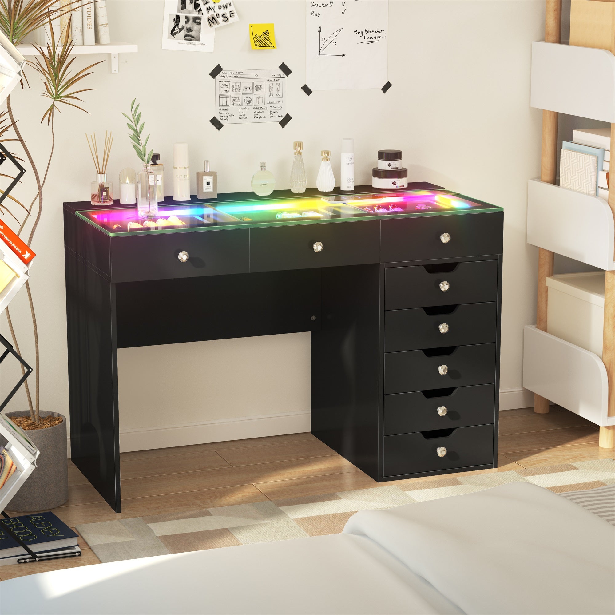 VANITII Diana Vanity Desk Pro- 8 Storage Drawers