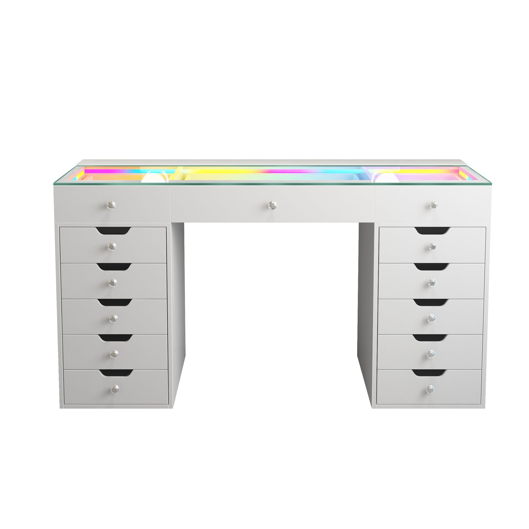 VANITII Eva-RGB Vanity Desk Pro - 13 Storage Drawers