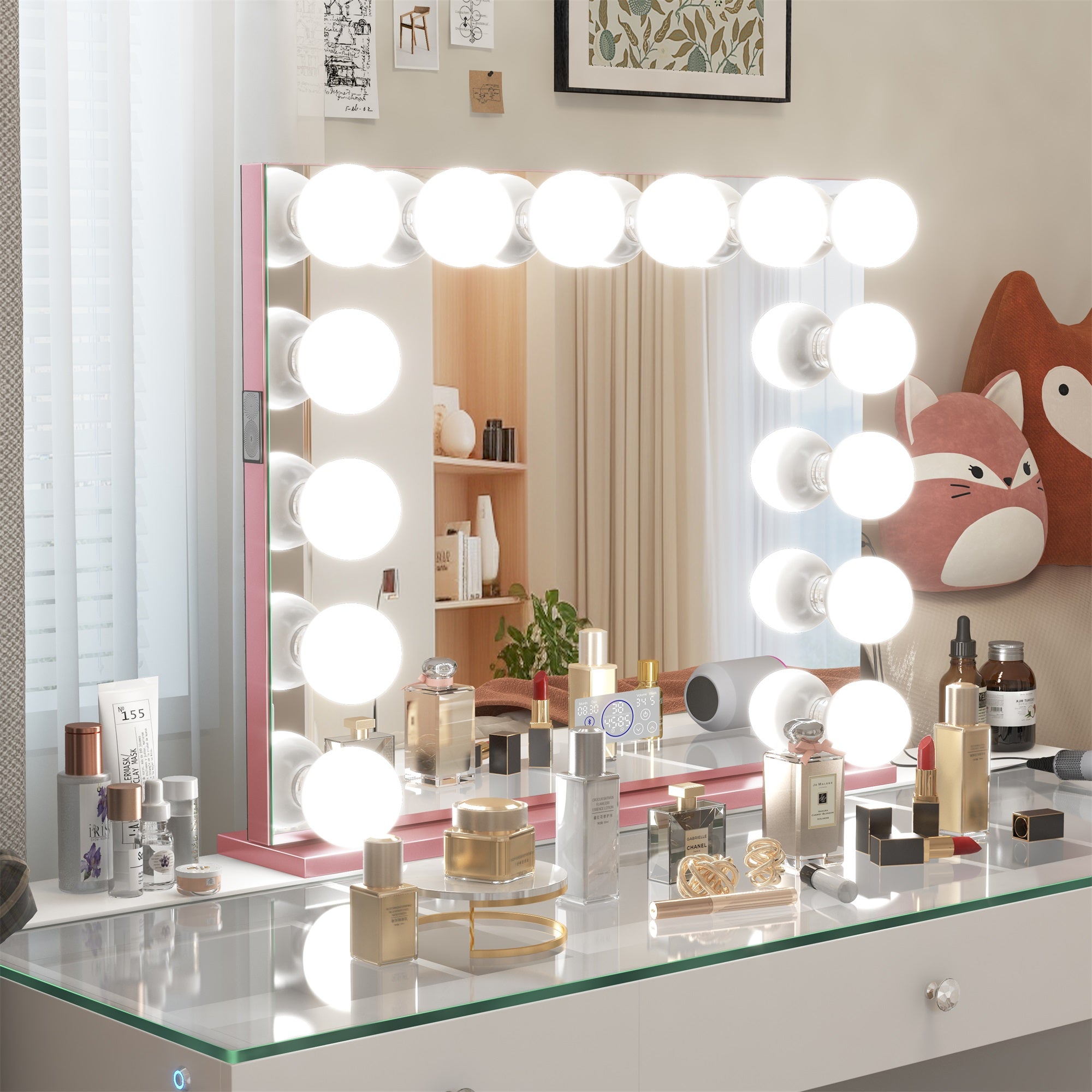 VANITII Marilyn Hollywood Vanity Mirror Pro with 14 Dimmable LED Bulbs