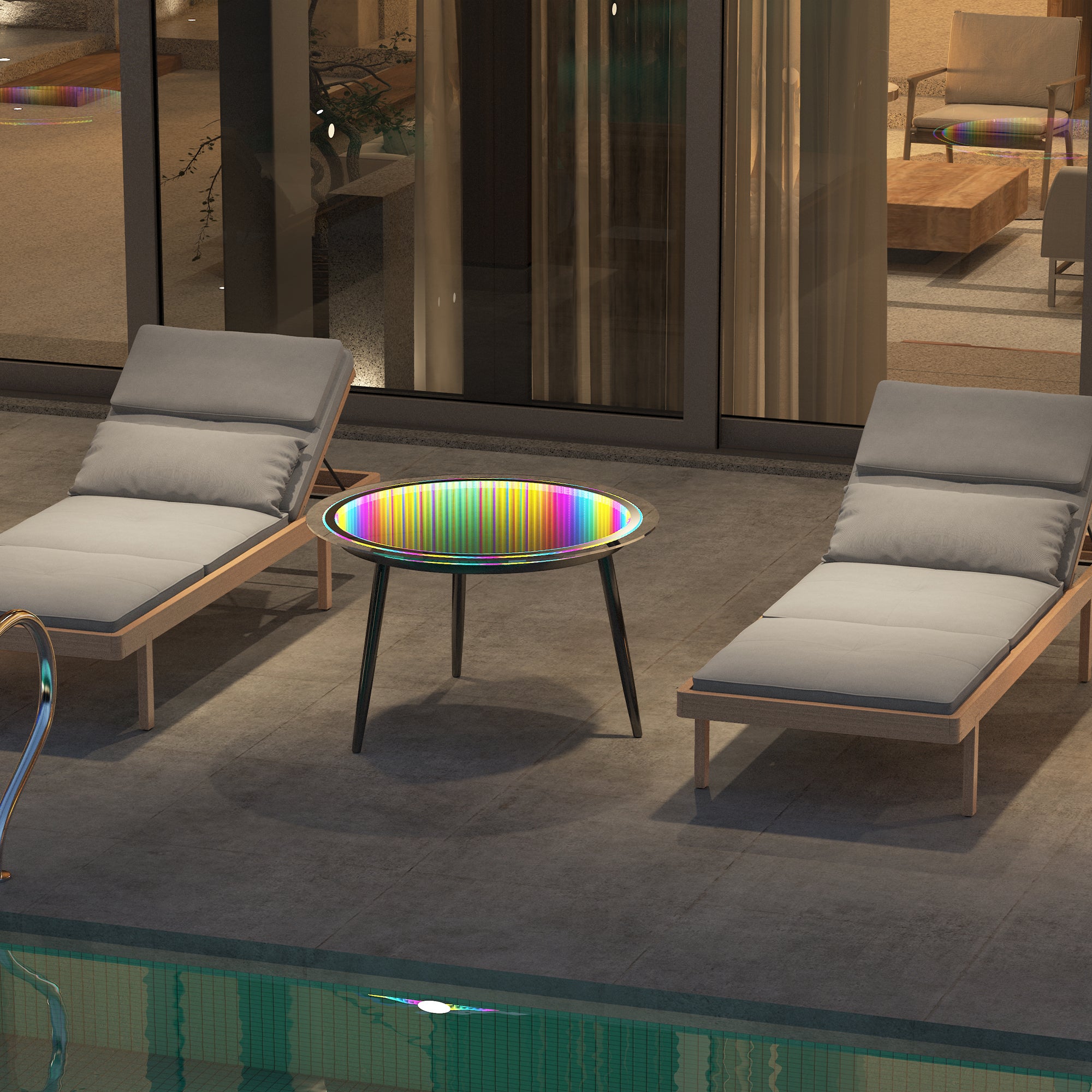 VANITII Large Size Led Coffee Table
