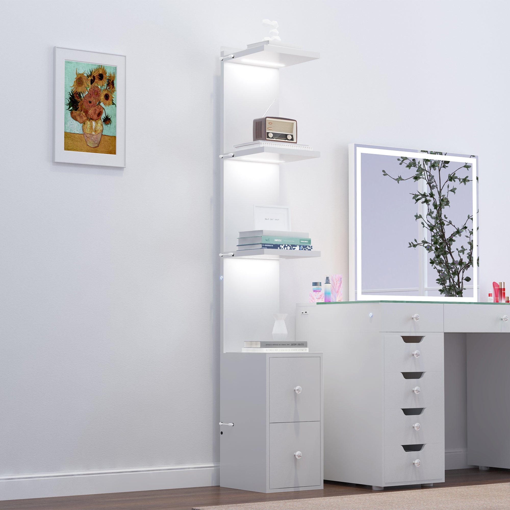 VANITII Display Shelves with Led Light